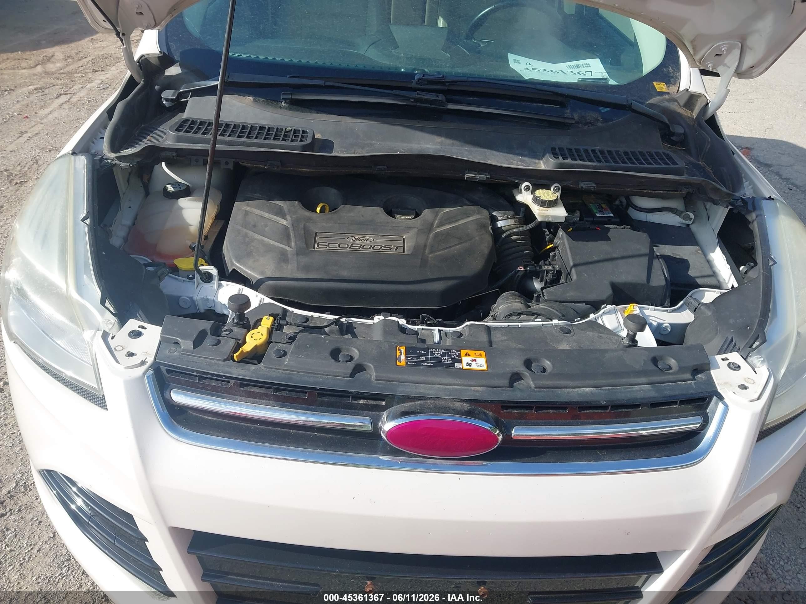 2013 Ford Escape Sel White vin: 1FMCU9H95DUC70537