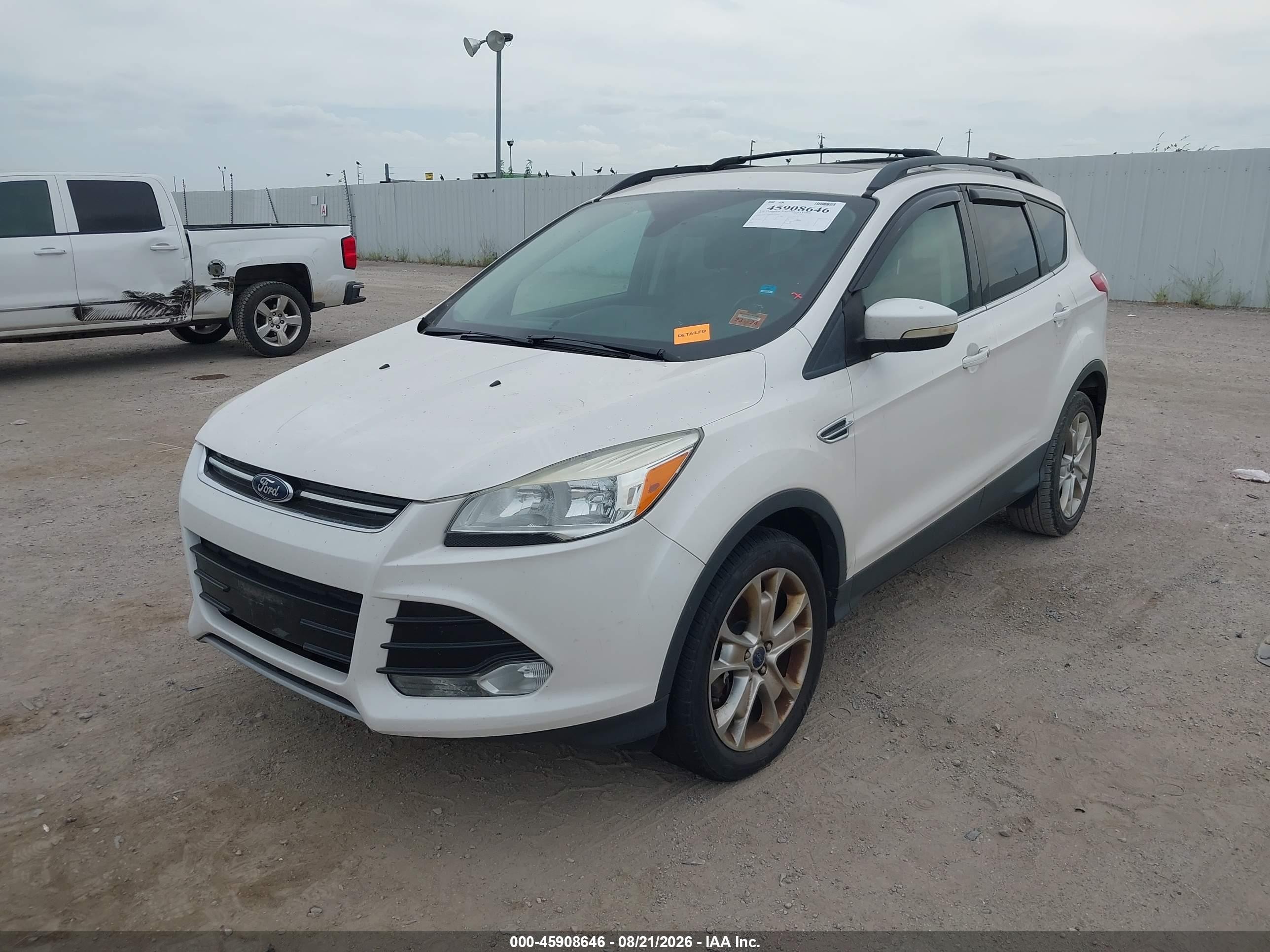 2013 Ford Escape Sel Белый vin: 1FMCU9H95DUD14276