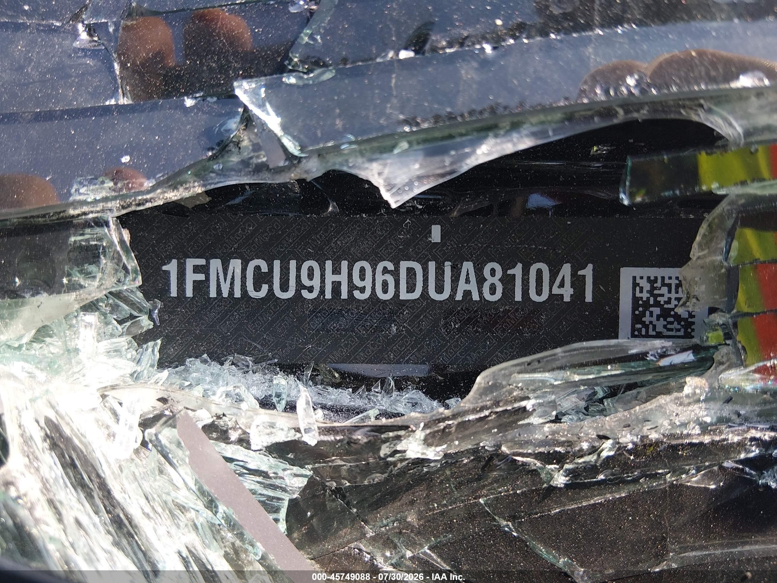 2013 Ford Escape Sel Черный vin: 1FMCU9H96DUA81041