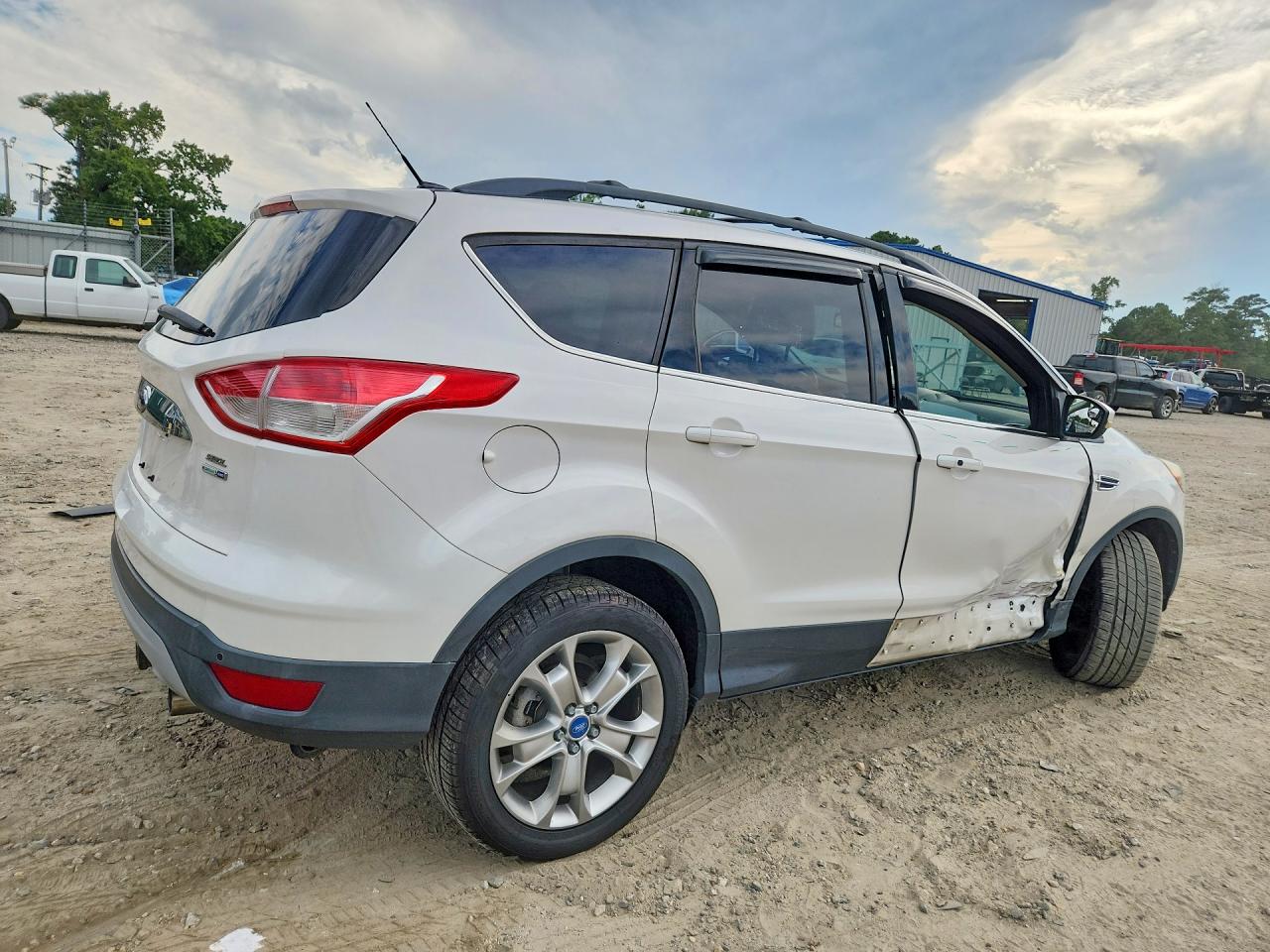 2013 Ford Escape Sel Белый vin: 1FMCU9H96DUB50228