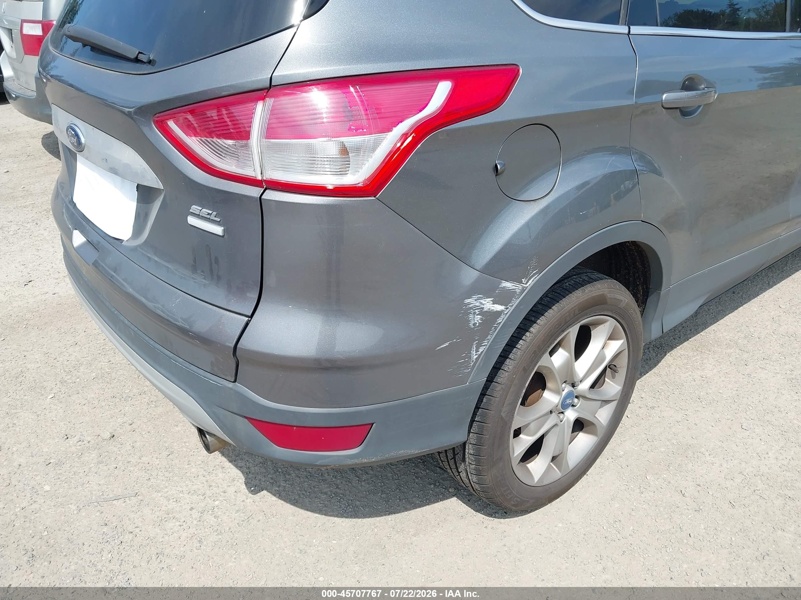 2013 Ford Escape Sel Gray vin: 1FMCU9H97DUA94476