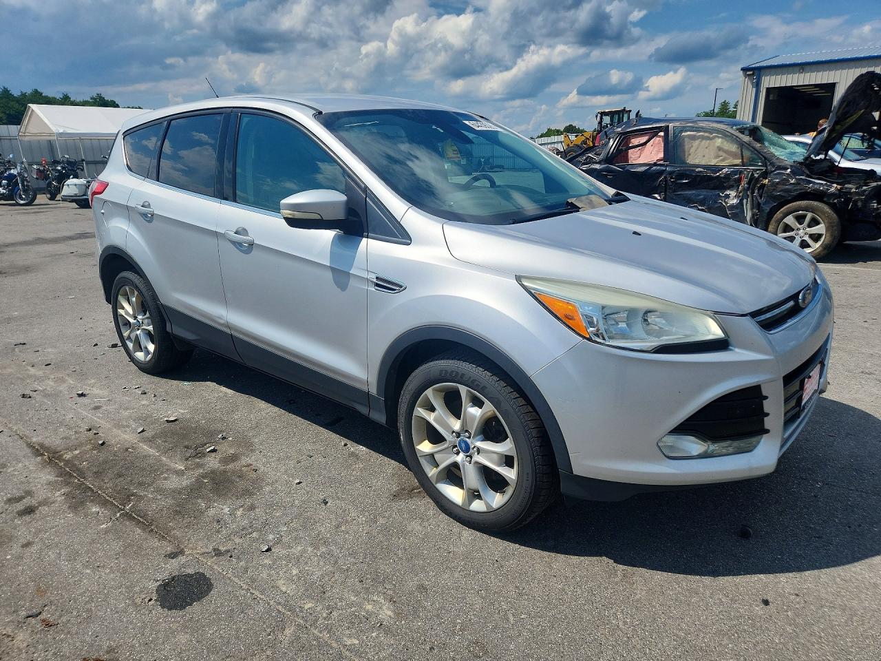 2013 Ford Escape Sel Silver vin: 1FMCU9H97DUC95701