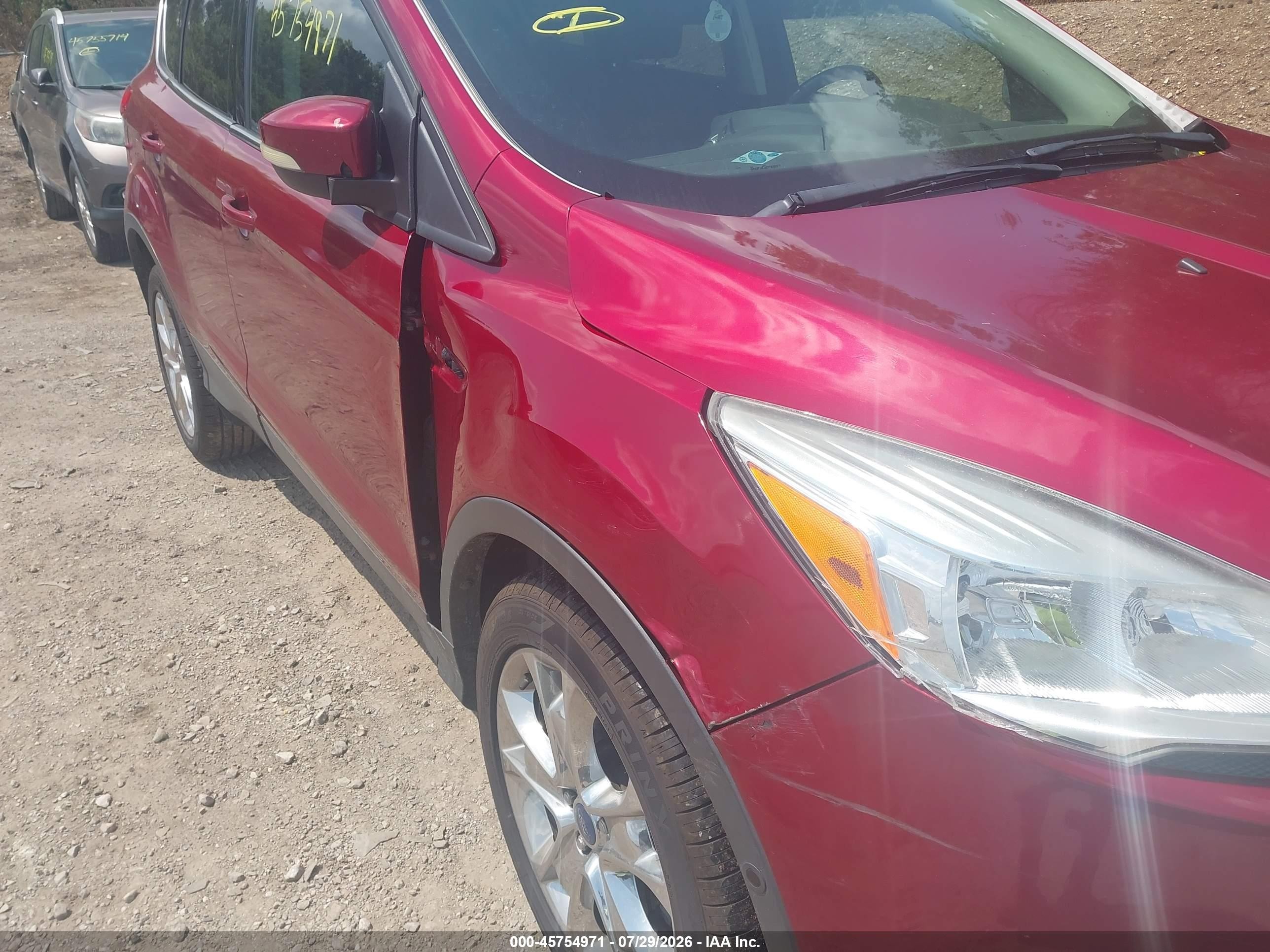 2013 Ford Escape Sel Red vin: 1FMCU9H97DUD76973