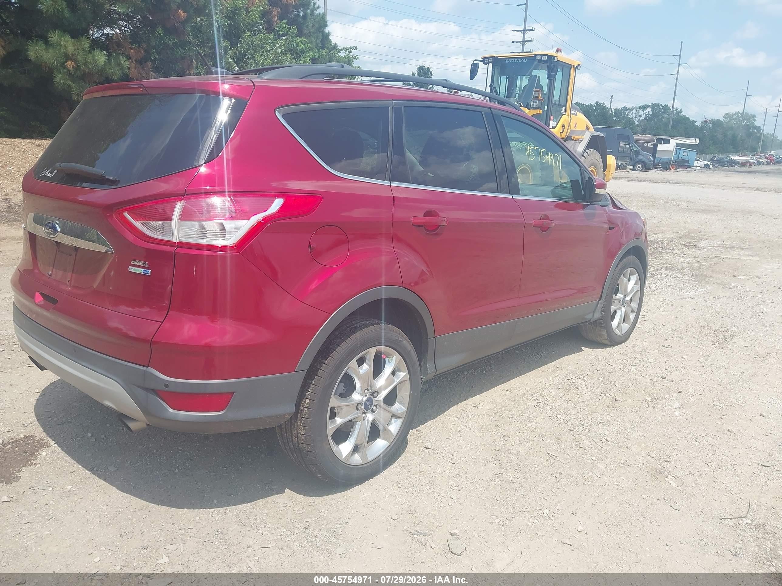 2013 Ford Escape Sel Red vin: 1FMCU9H97DUD76973