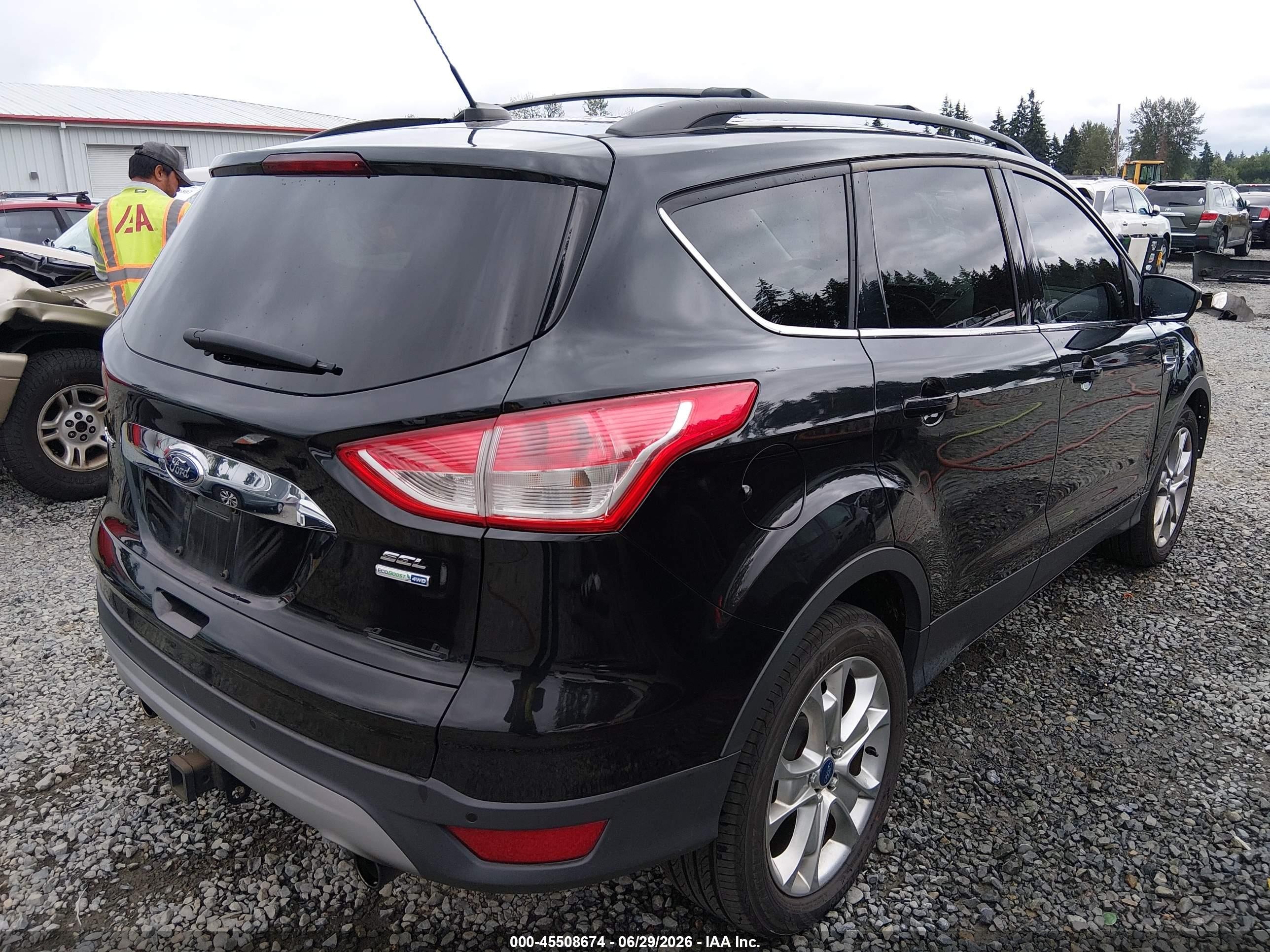 2013 Ford Escape Sel Black vin: 1FMCU9H98DUB40462