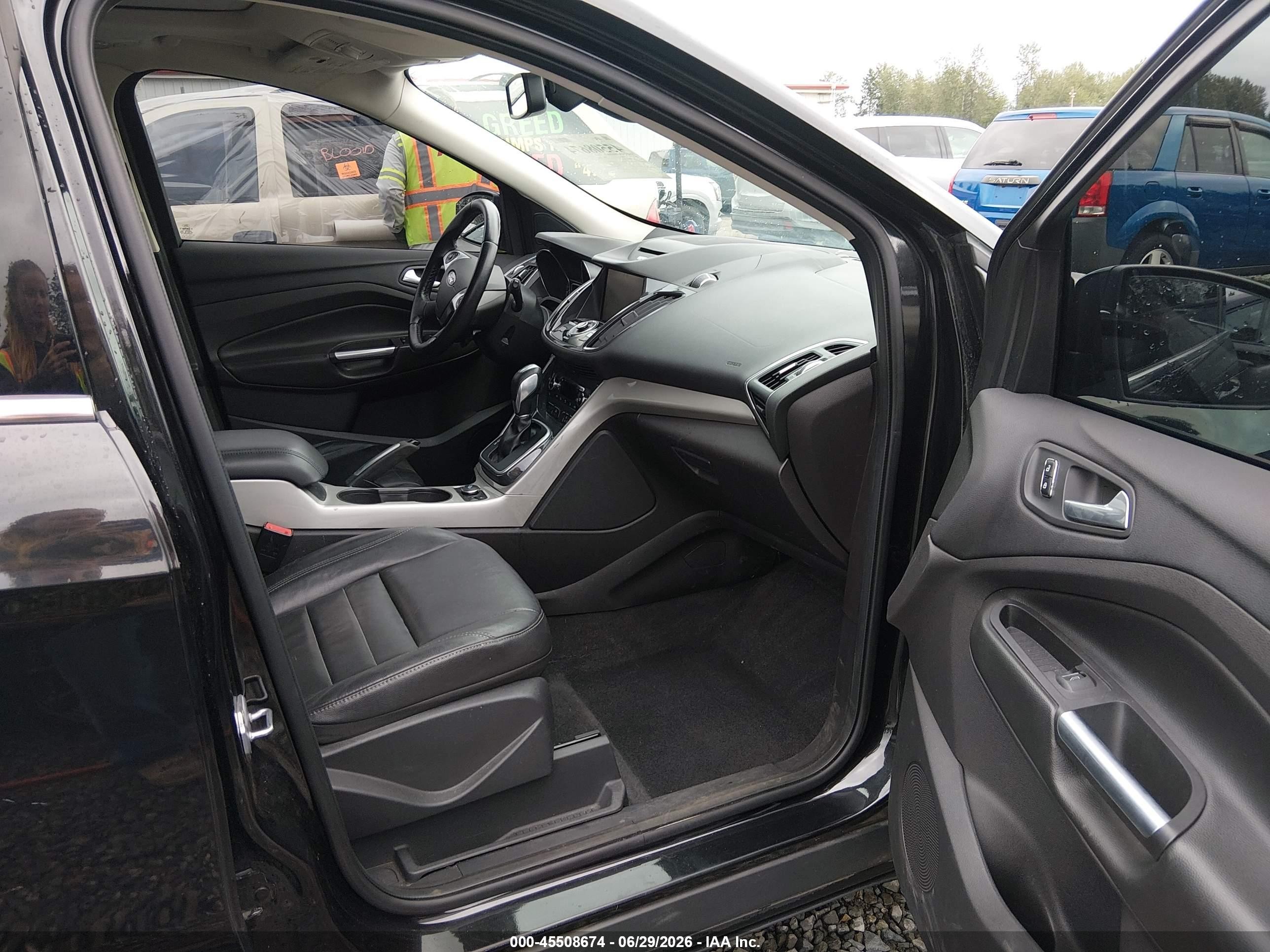 2013 Ford Escape Sel Black vin: 1FMCU9H98DUB40462
