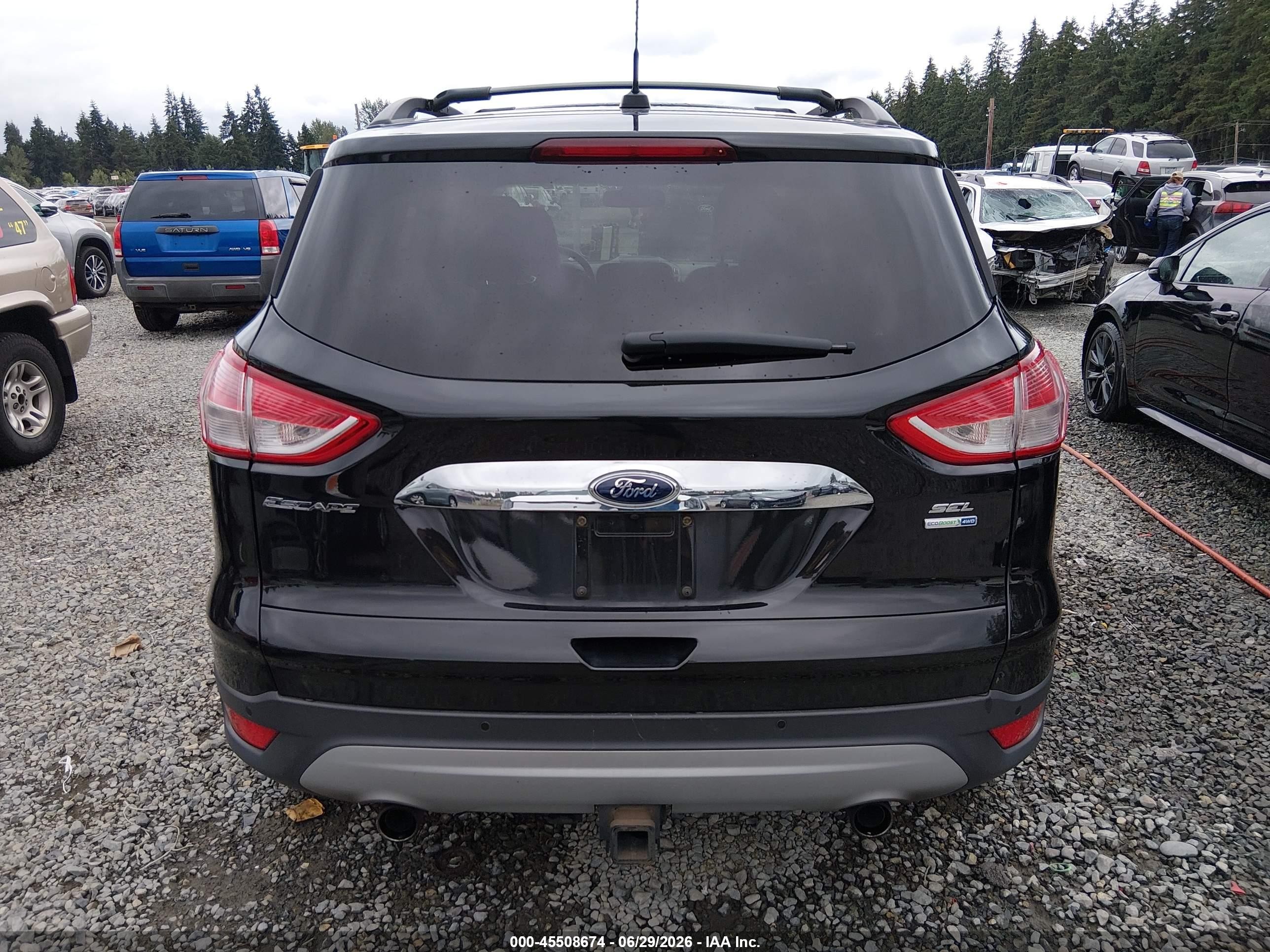 2013 Ford Escape Sel Black vin: 1FMCU9H98DUB40462