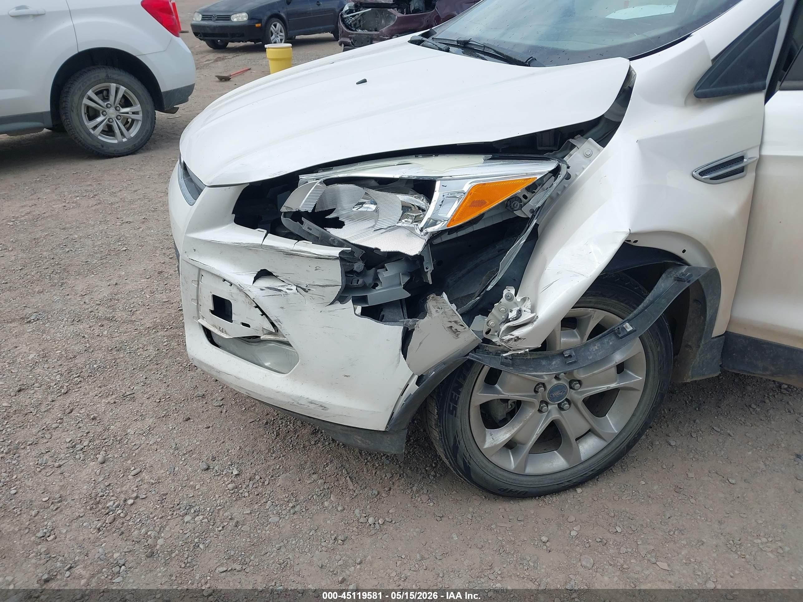 2013 Ford Escape Sel White vin: 1FMCU9H98DUC46975