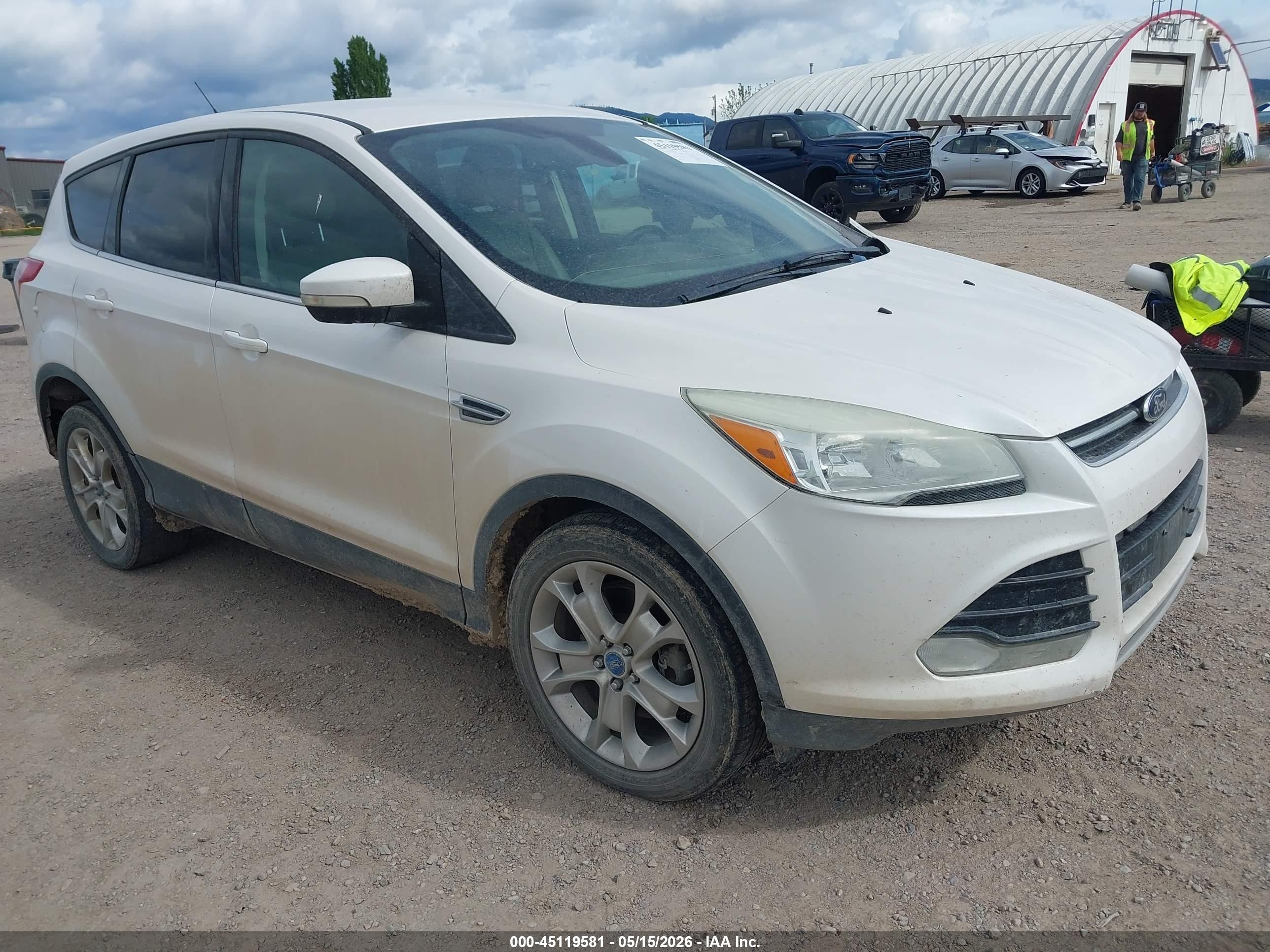 2013 Ford Escape Sel White vin: 1FMCU9H98DUC46975