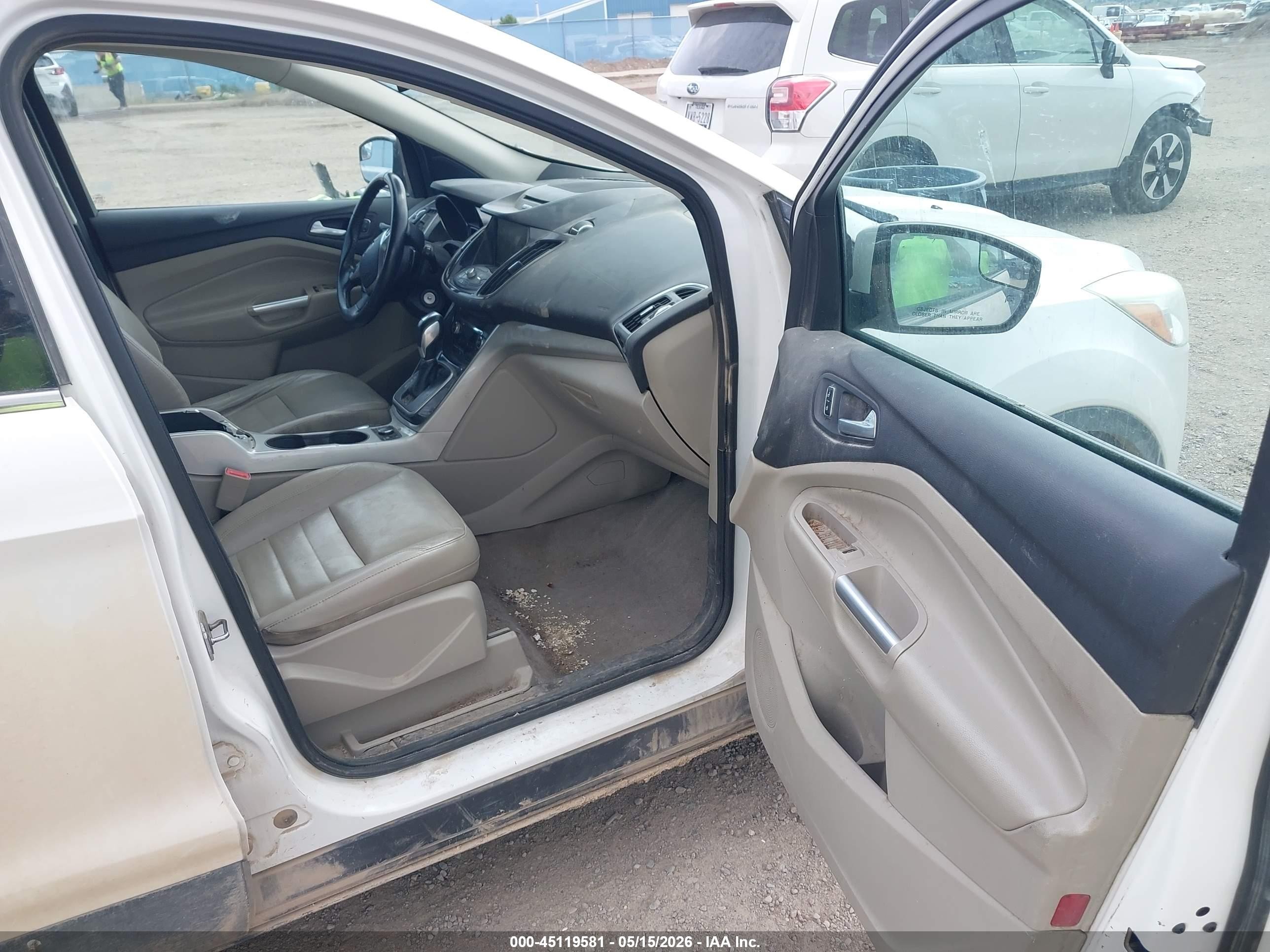2013 Ford Escape Sel White vin: 1FMCU9H98DUC46975
