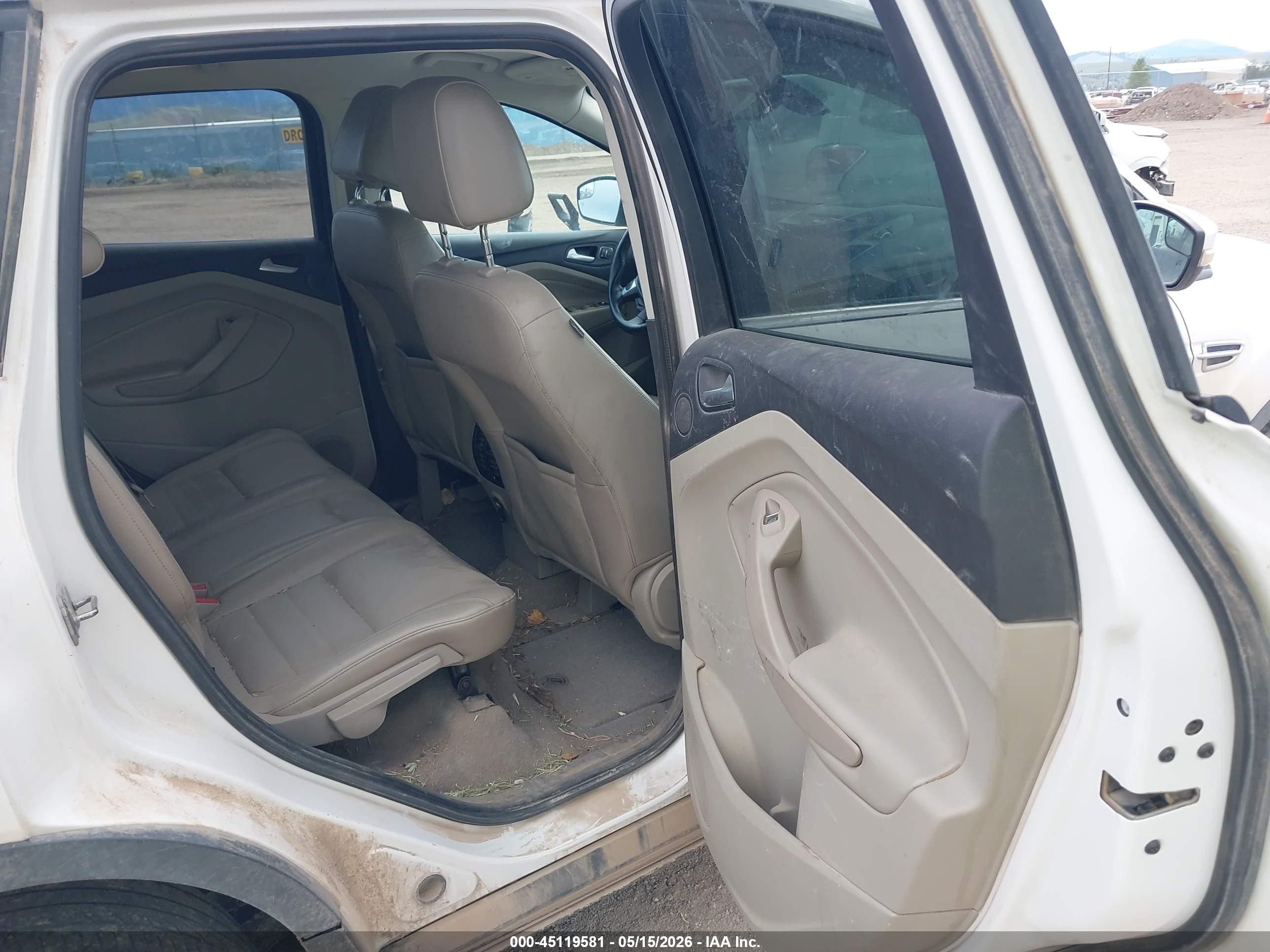 2013 Ford Escape Sel White vin: 1FMCU9H98DUC46975