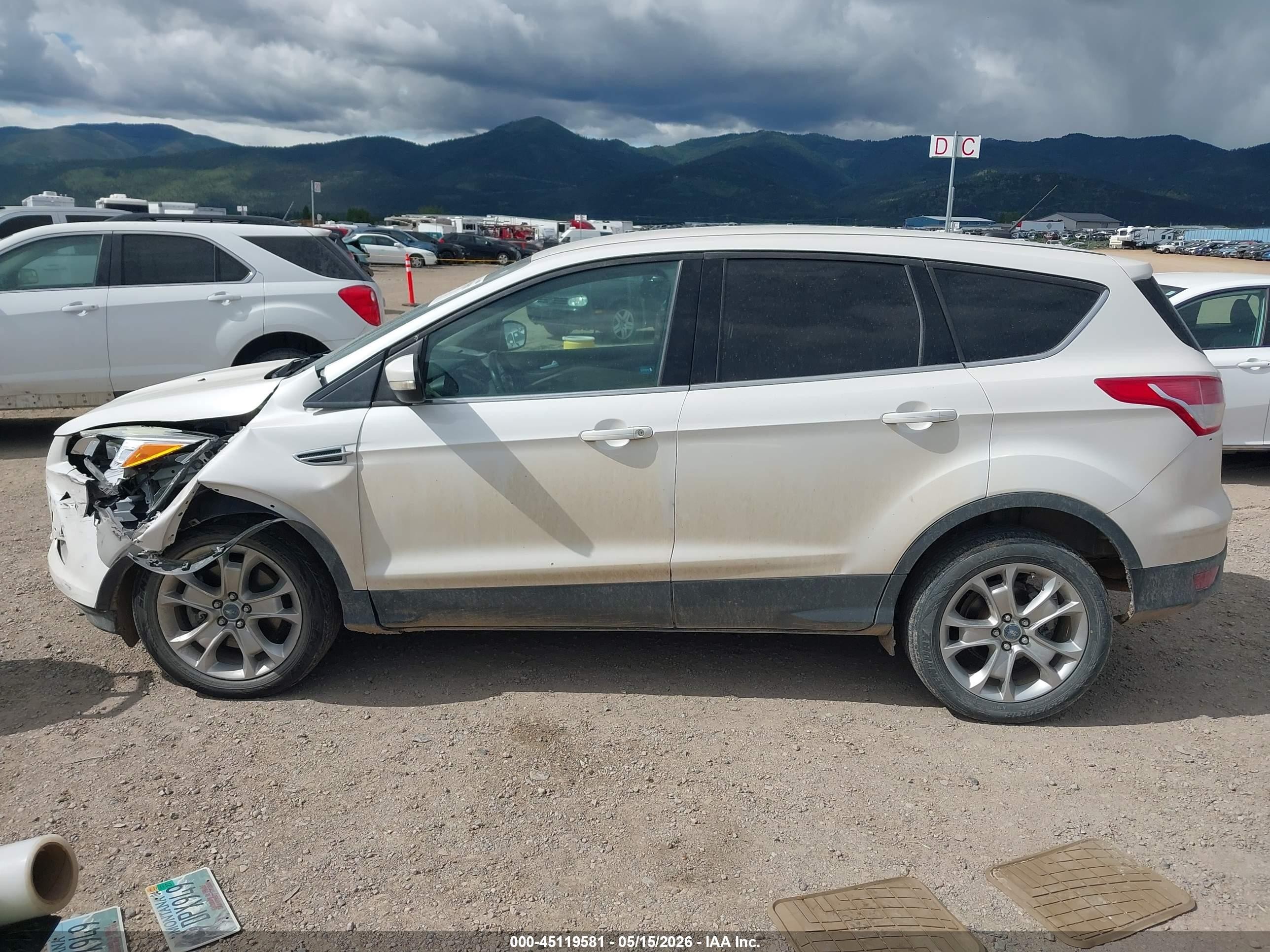 2013 Ford Escape Sel White vin: 1FMCU9H98DUC46975