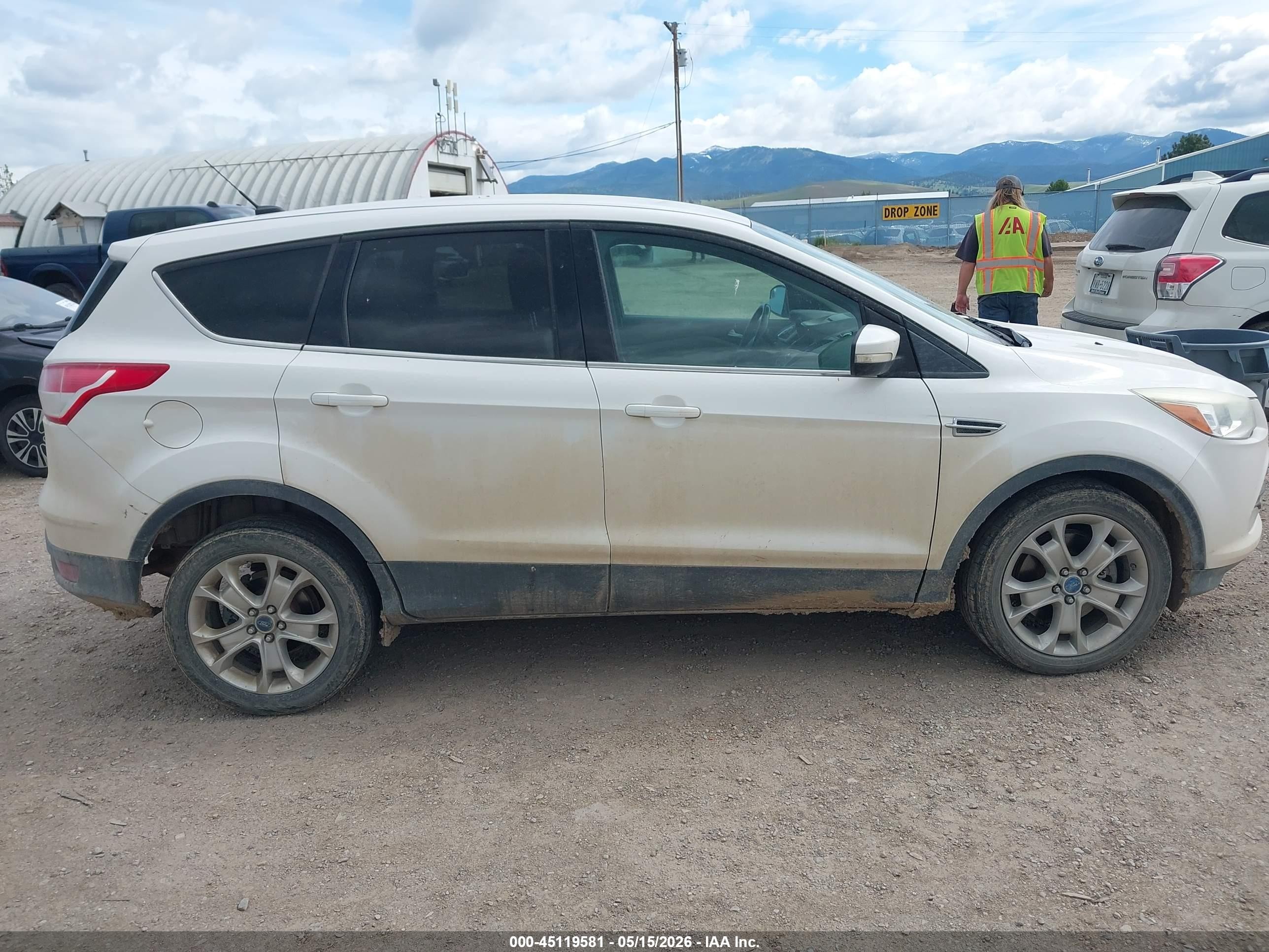 2013 Ford Escape Sel White vin: 1FMCU9H98DUC46975