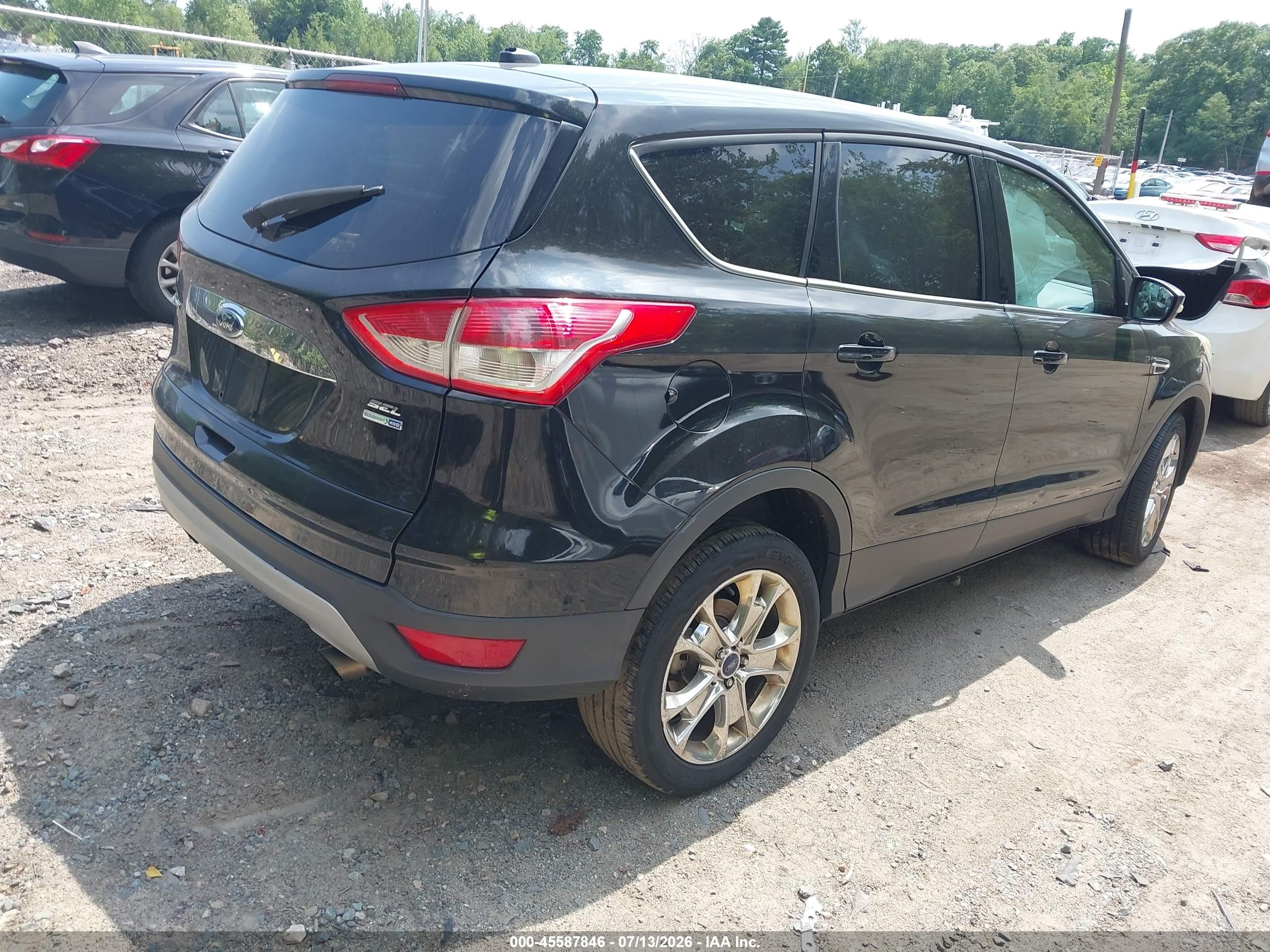 2013 Ford Escape Sel Black vin: 1FMCU9H98DUD62287