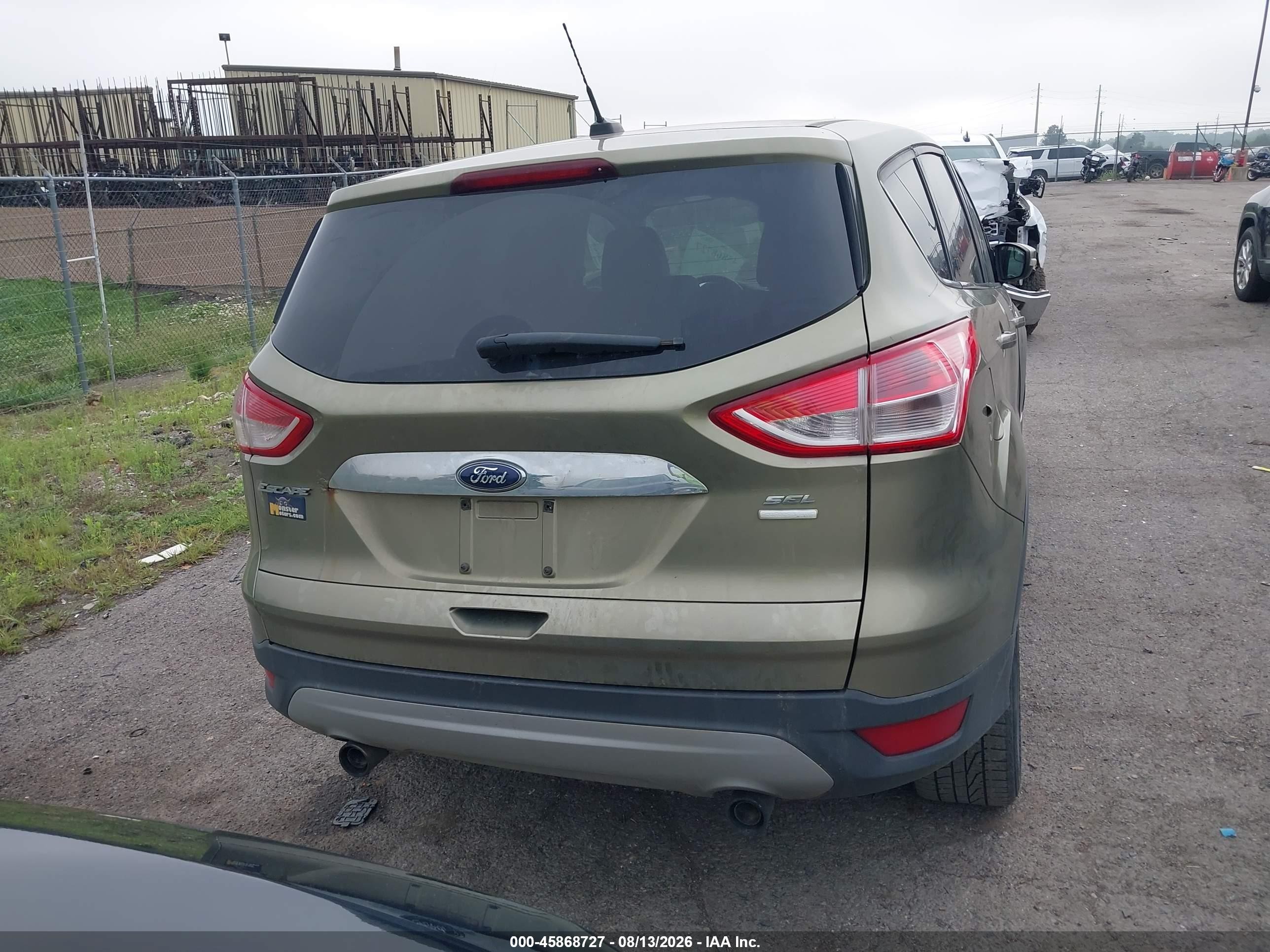 2013 Ford Escape Sel Green vin: 1FMCU9H99DUA61043