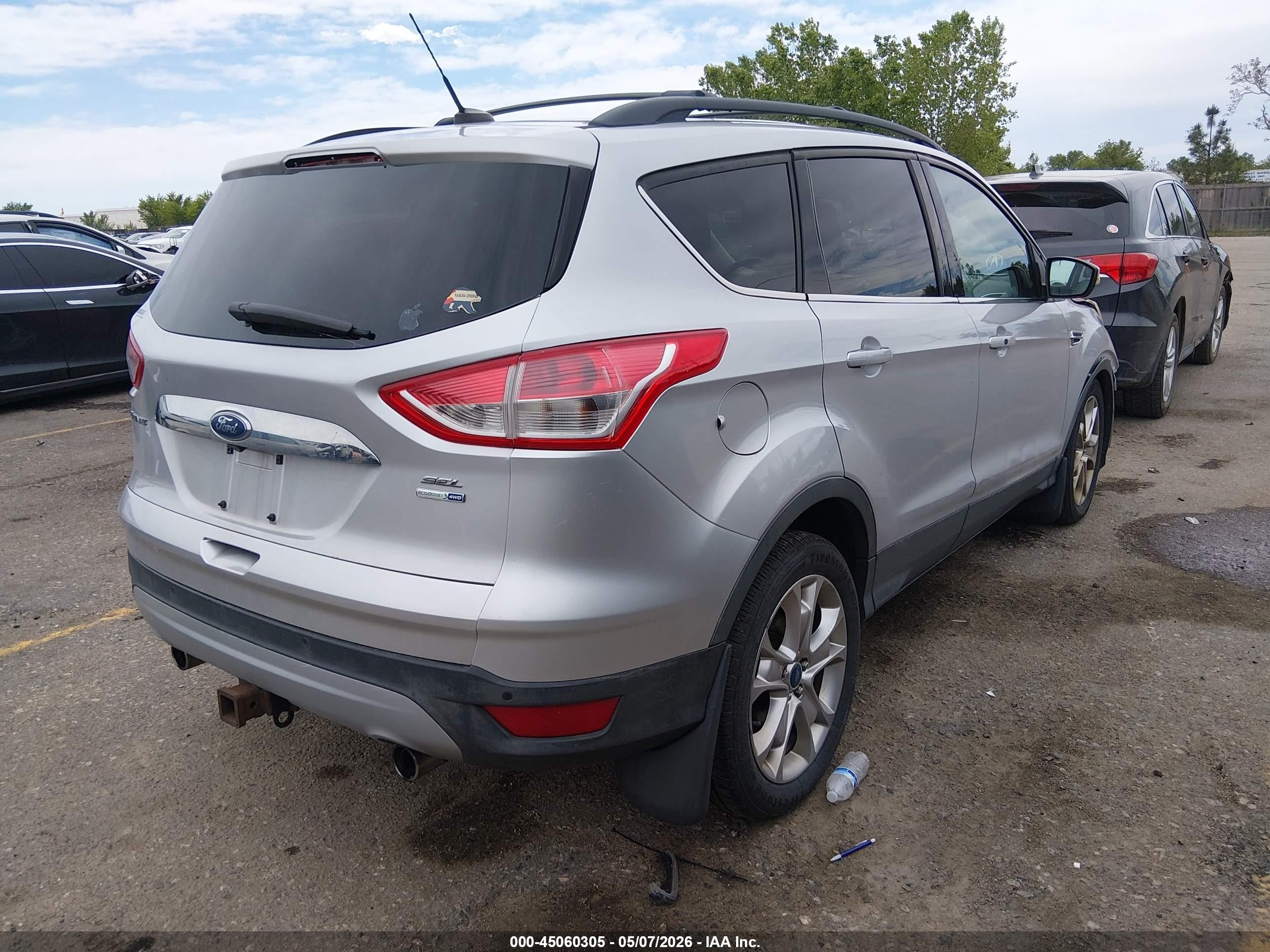 2013 Ford Escape Sel Silver vin: 1FMCU9H99DUB39854