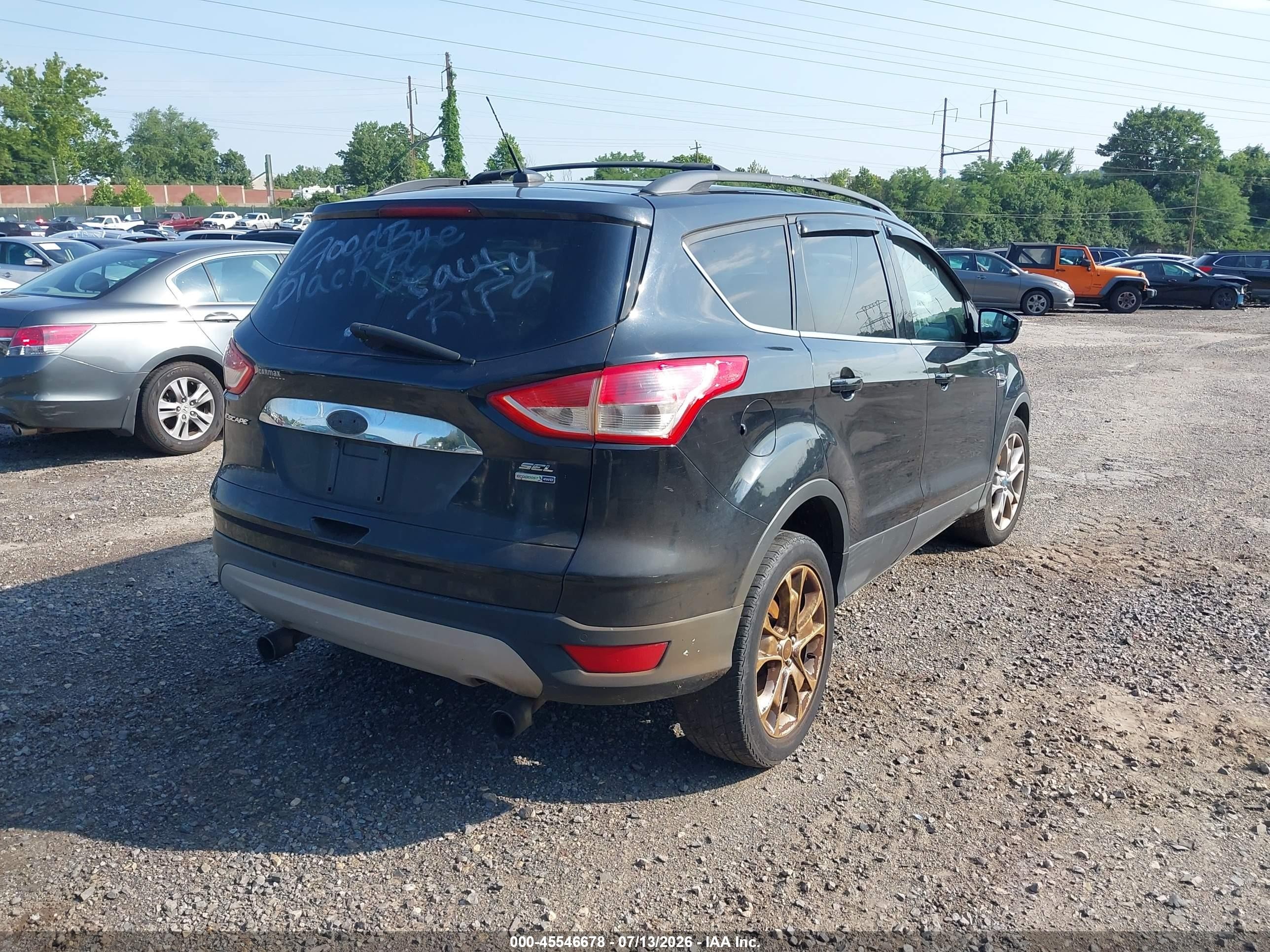 2013 Ford Escape Sel Black vin: 1FMCU9H99DUB59179