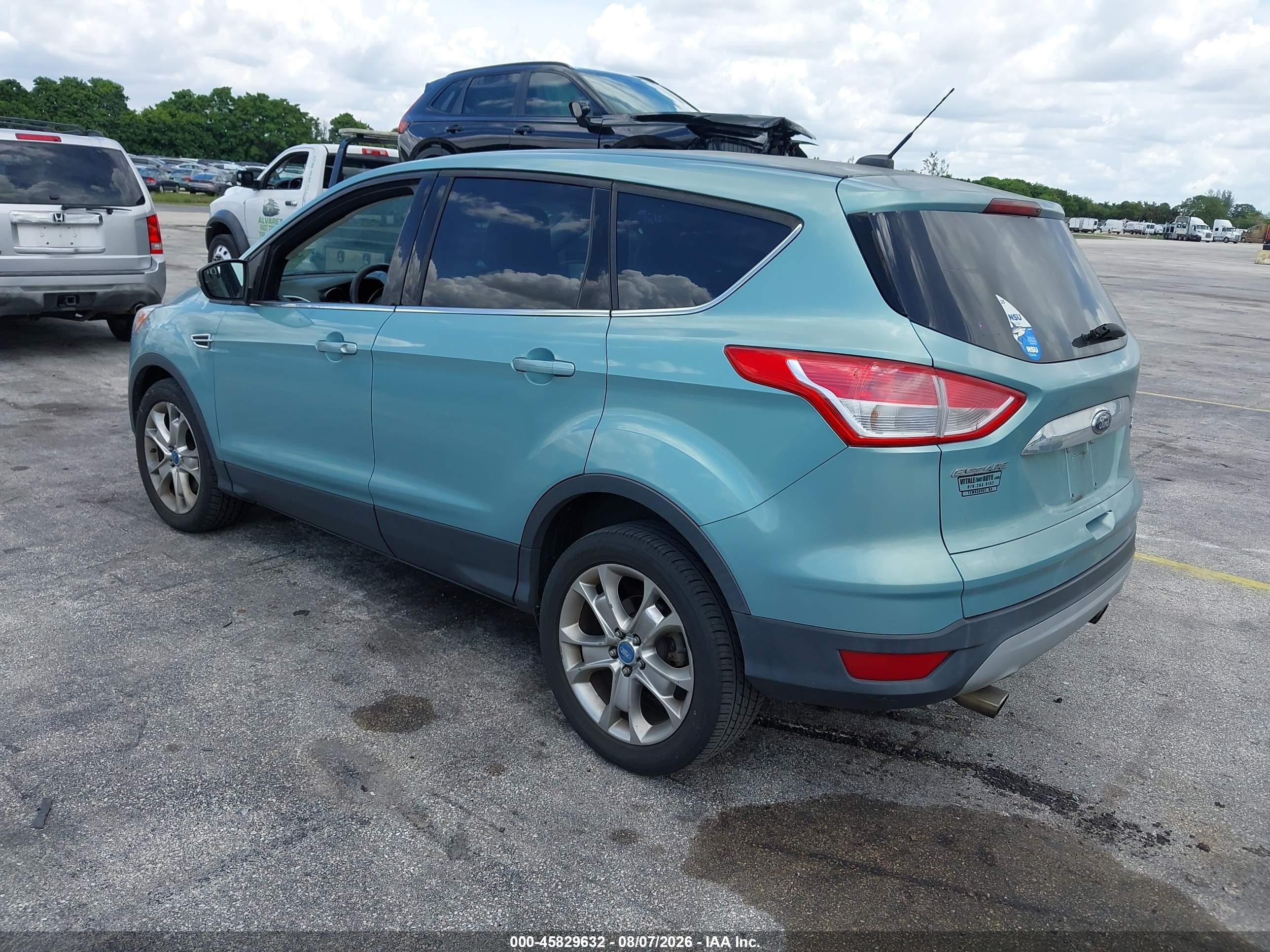 2013 Ford Escape Sel Green vin: 1FMCU9H99DUB67766