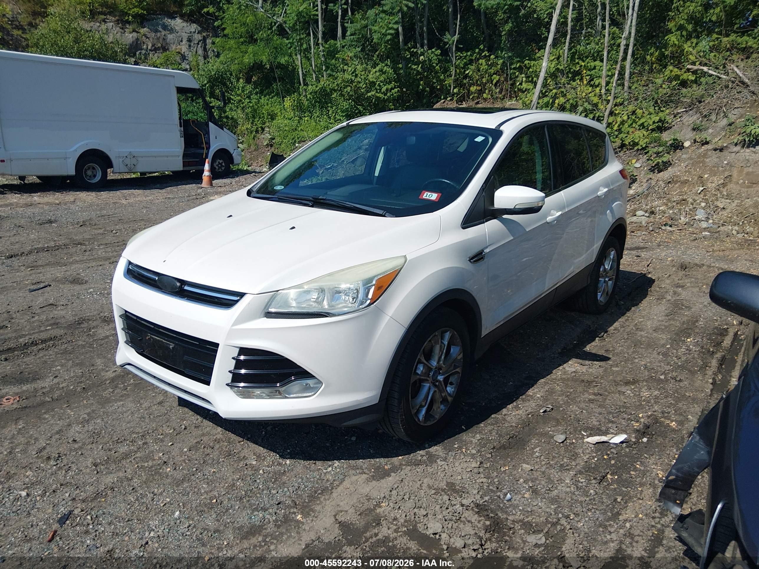 2013 Ford Escape Sel White vin: 1FMCU9H99DUC40070