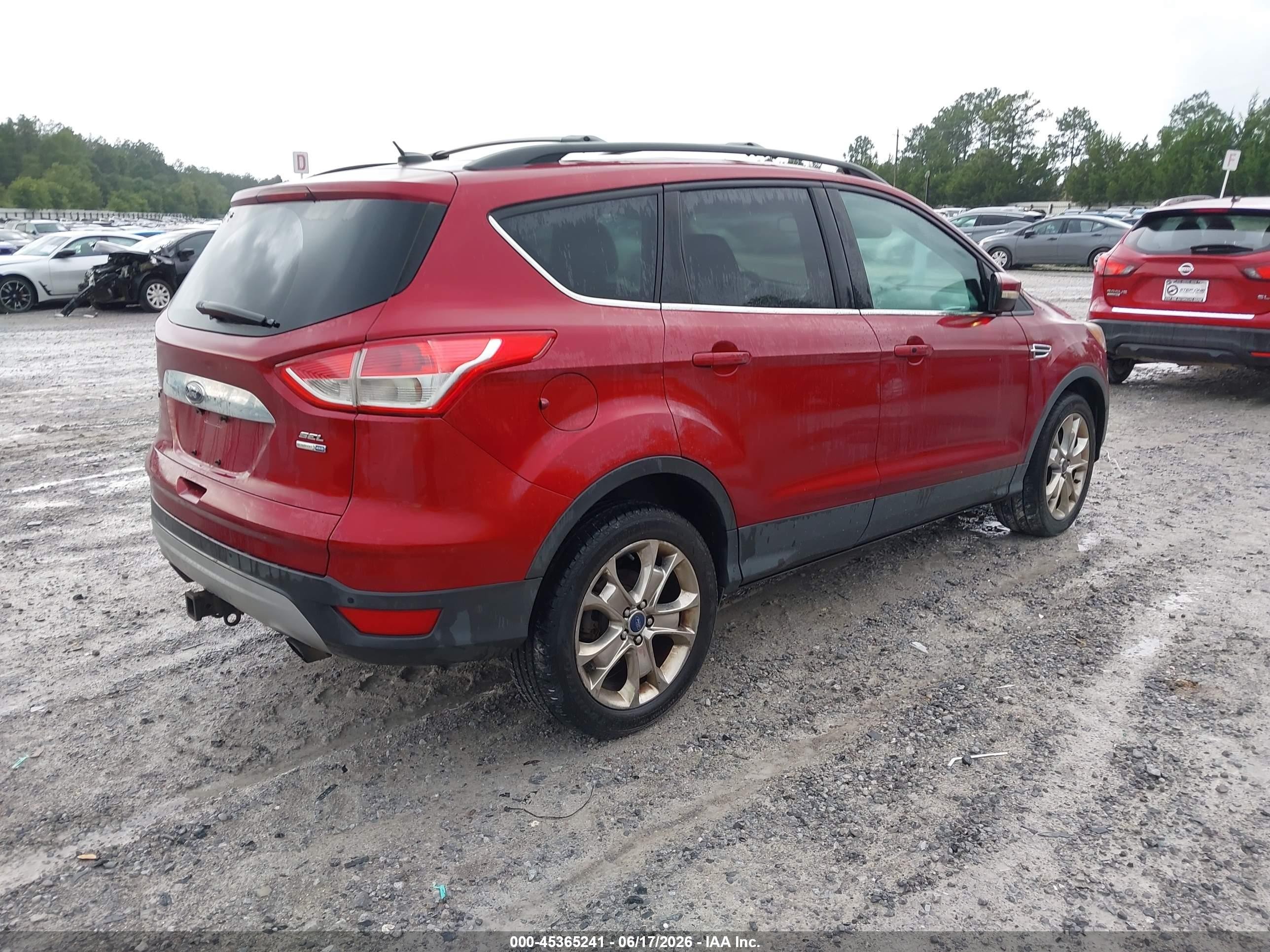 2013 Ford Escape Sel Red vin: 1FMCU9H99DUD76778