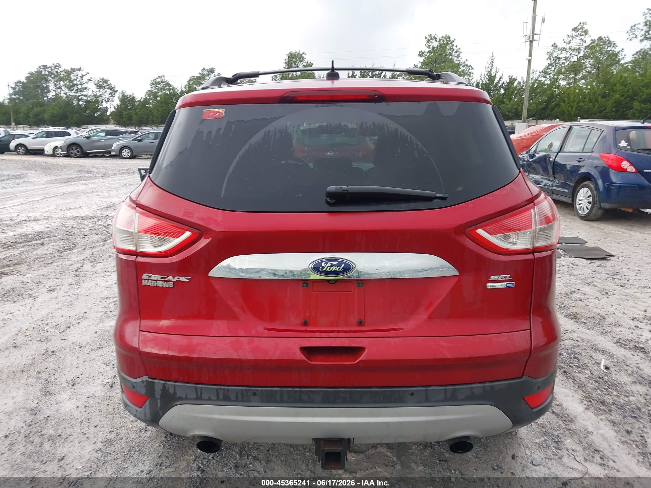 2013 Ford Escape Sel Red vin: 1FMCU9H99DUD76778