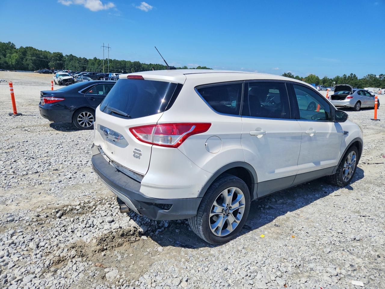 2013 Ford Escape Sel White vin: 1FMCU9H9XDUA48723