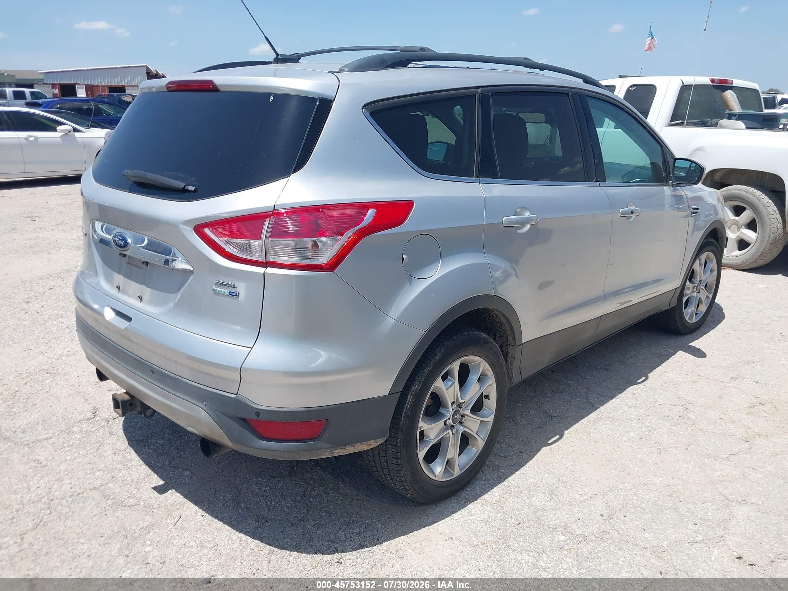 2013 Ford Escape Sel Silver vin: 1FMCU9H9XDUC06039