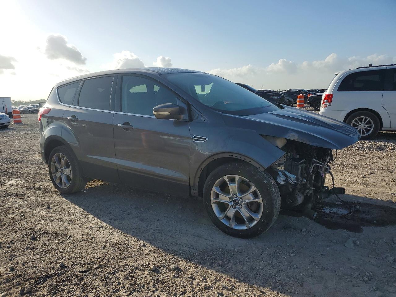 2013 Ford Escape Sel Gray vin: 1FMCU9H9XDUD51226