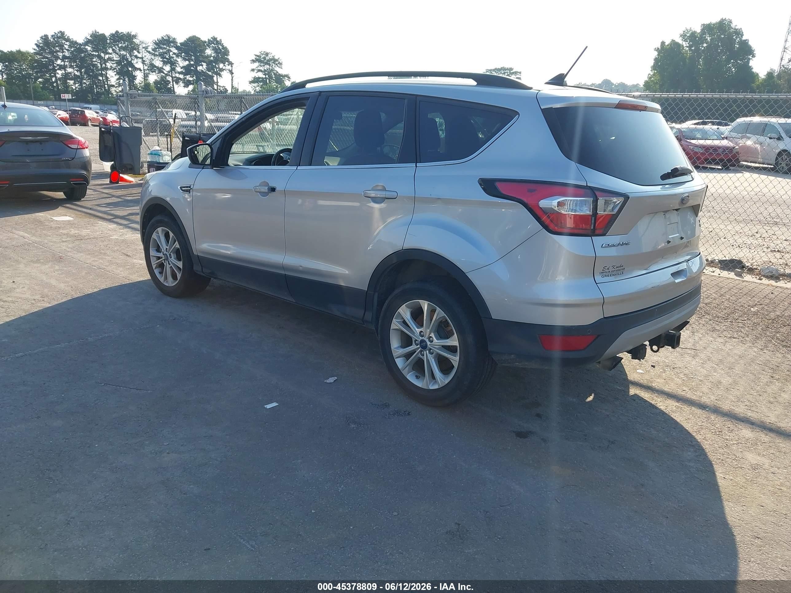 2018 Ford Escape Sel Silver vin: 1FMCU9HD0JUA83660