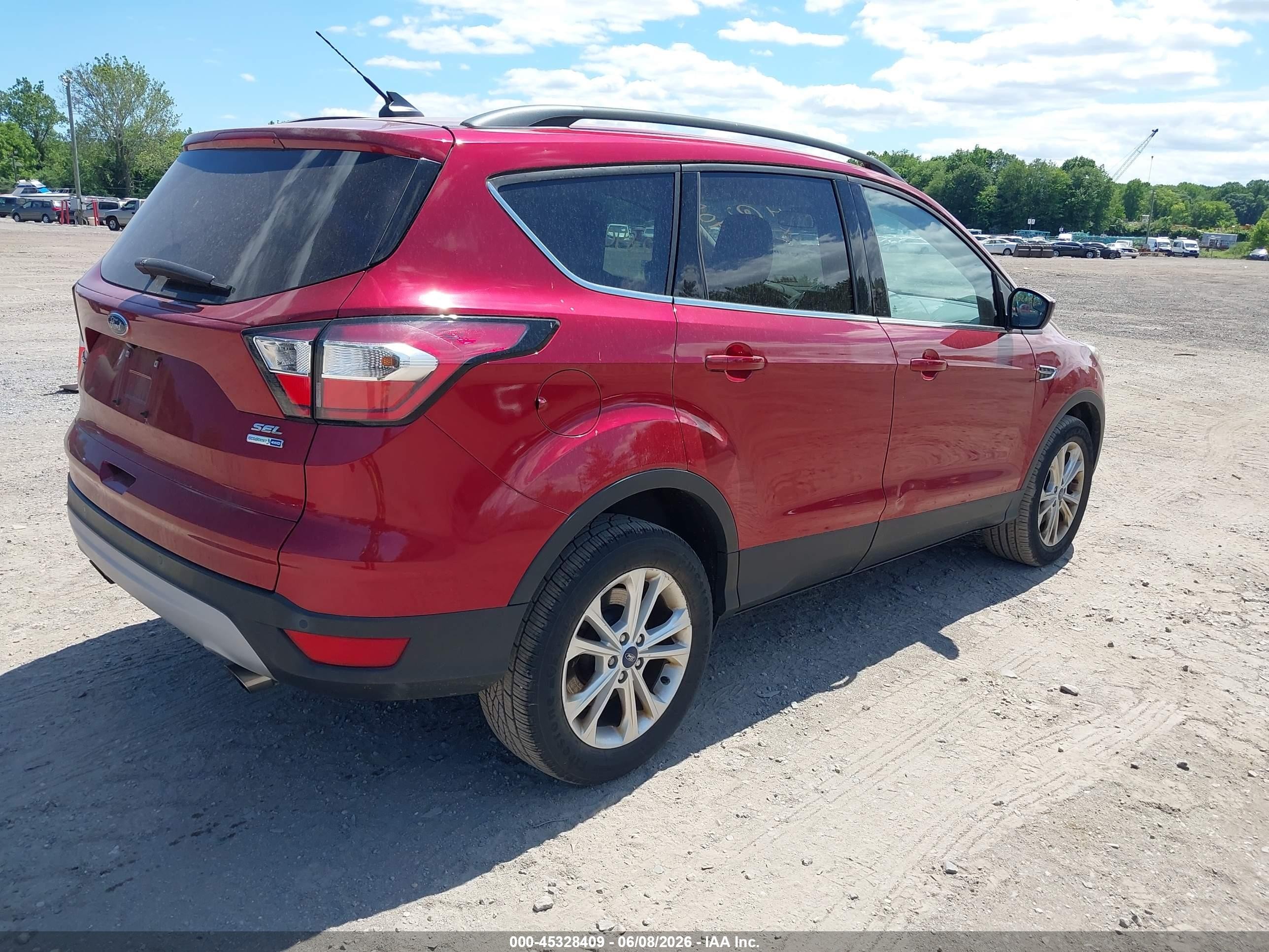 2018 Ford Escape Sel Red vin: 1FMCU9HD1JUB86599