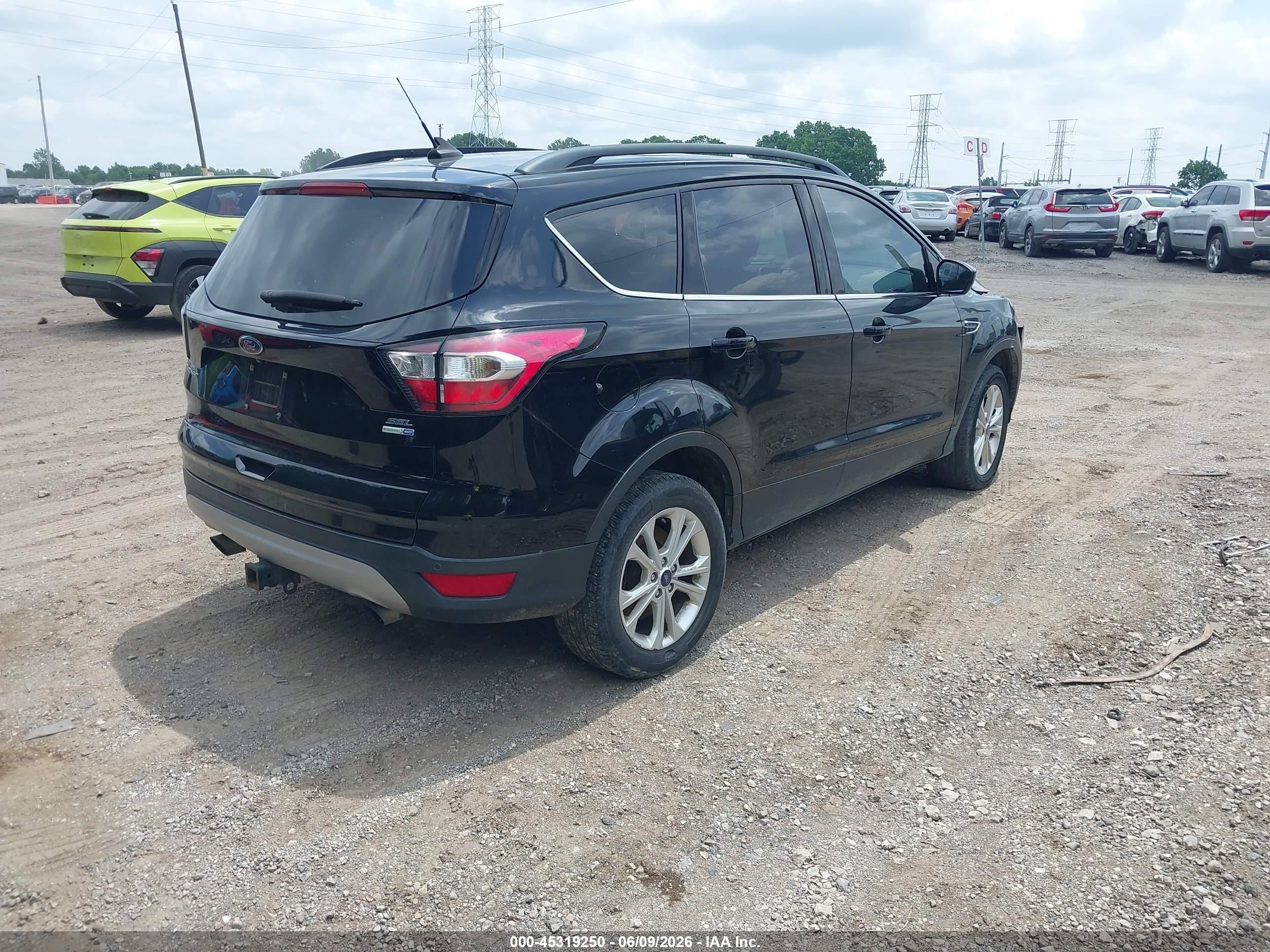 2018 Ford Escape Sel Black vin: 1FMCU9HD1JUC81874