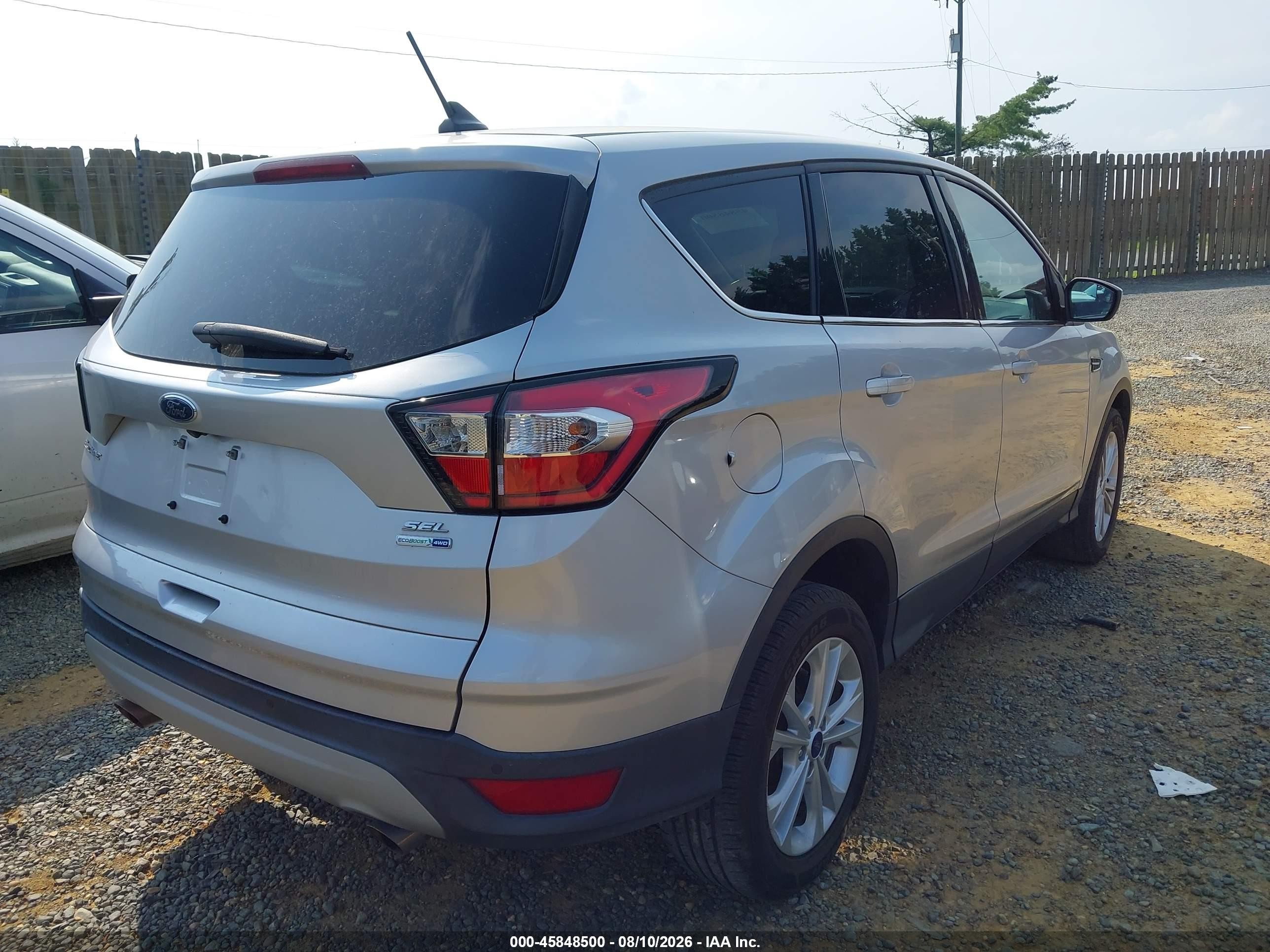 2018 Ford Escape Sel Серебряный vin: 1FMCU9HD2JUA46495