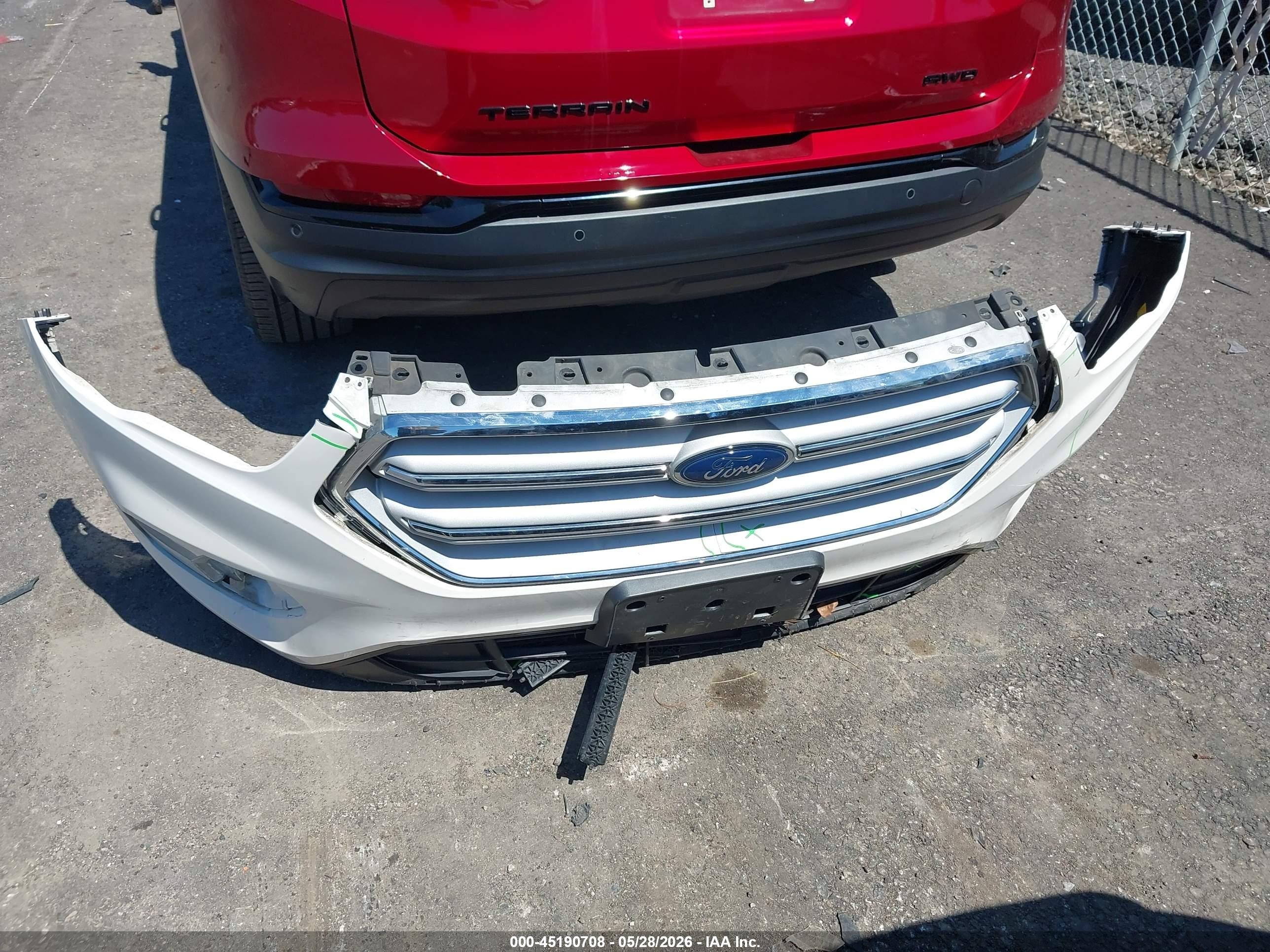 2019 Ford Escape Sel White vin: 1FMCU9HD2KUA91647