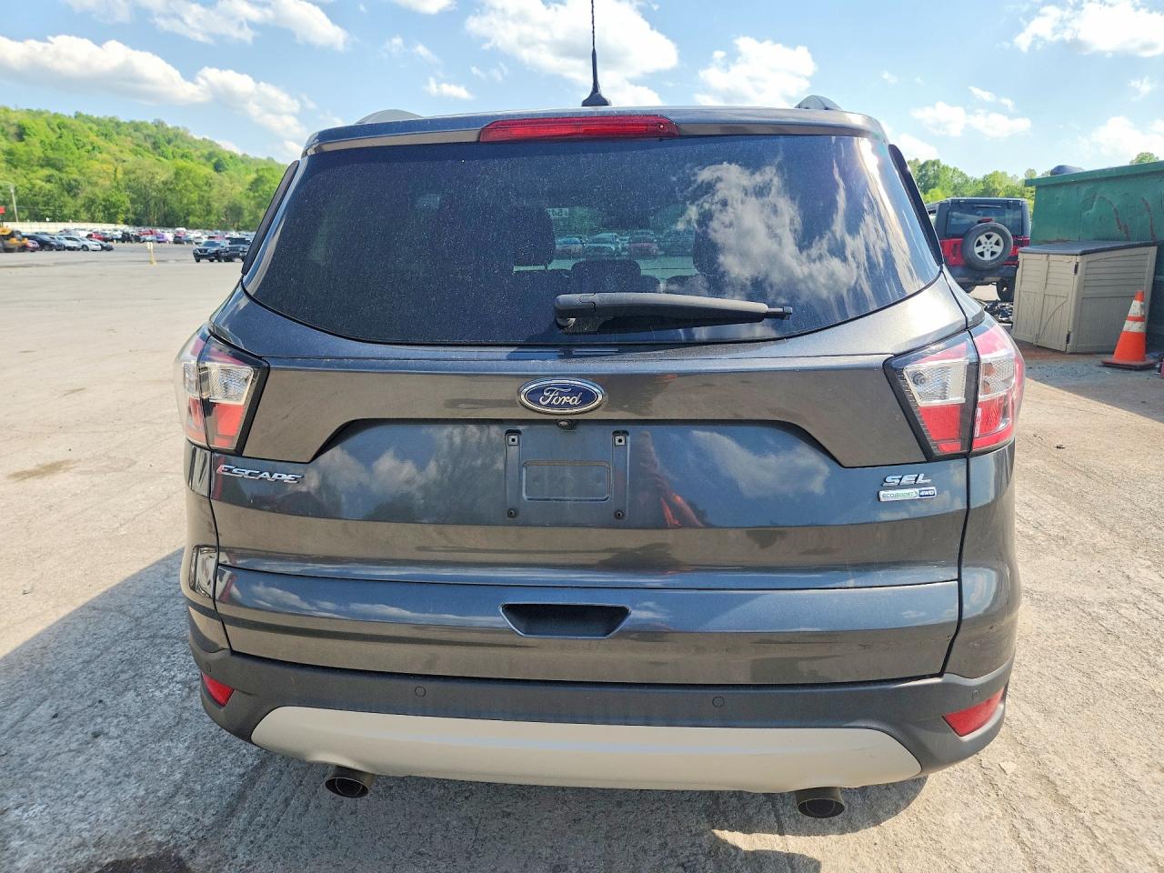 2018 Ford Escape Sel Gray vin: 1FMCU9HD4JUB59364