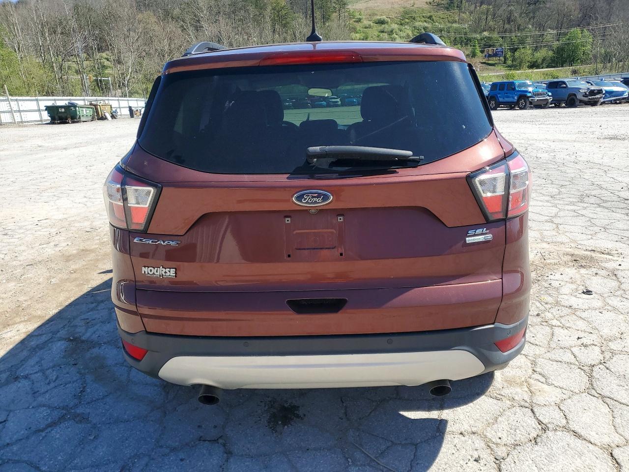 2018 Ford Escape Sel Brown vin: 1FMCU9HD5JUB07631