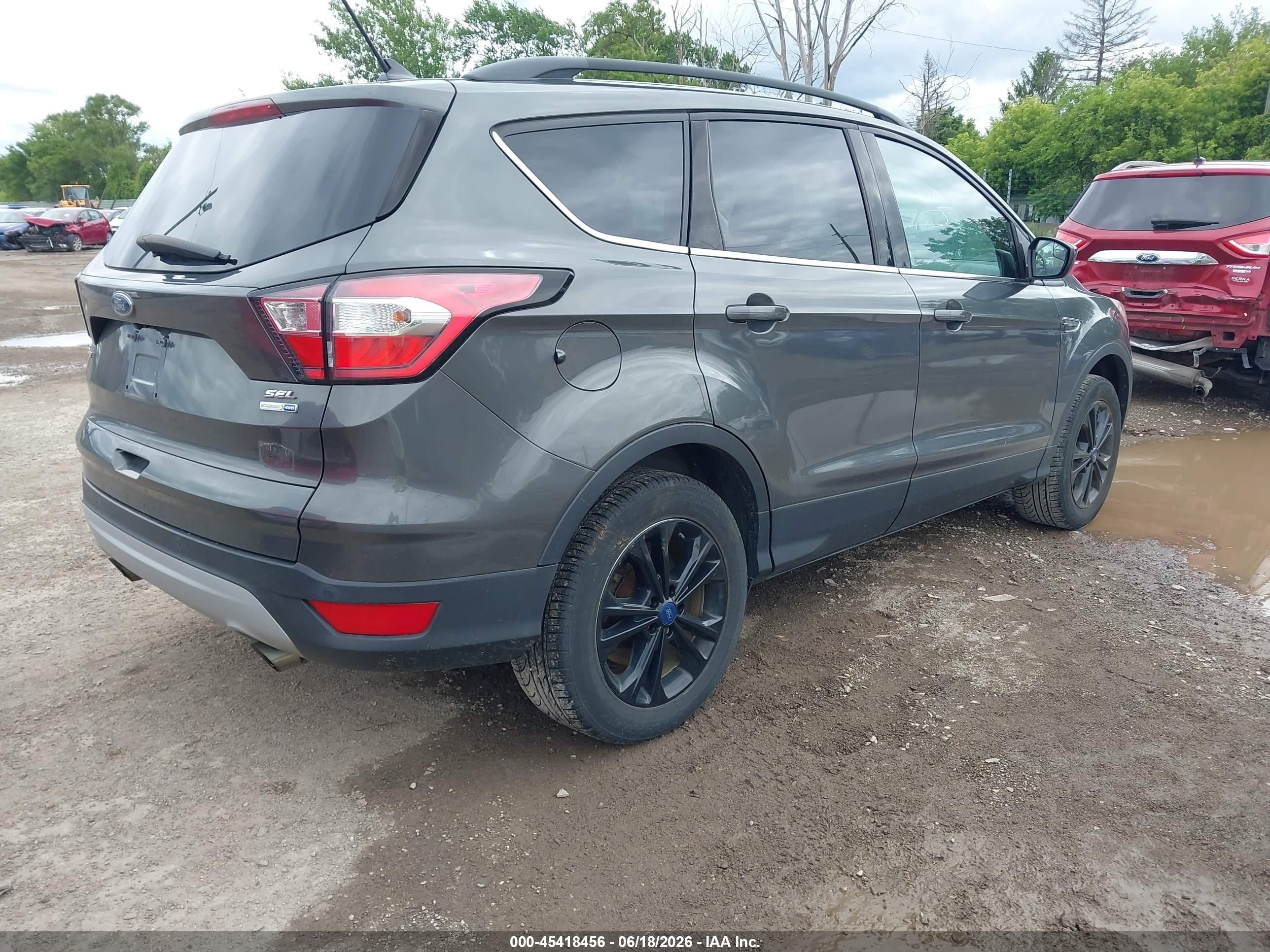 2018 Ford Escape Sel Gray vin: 1FMCU9HD5JUB30861