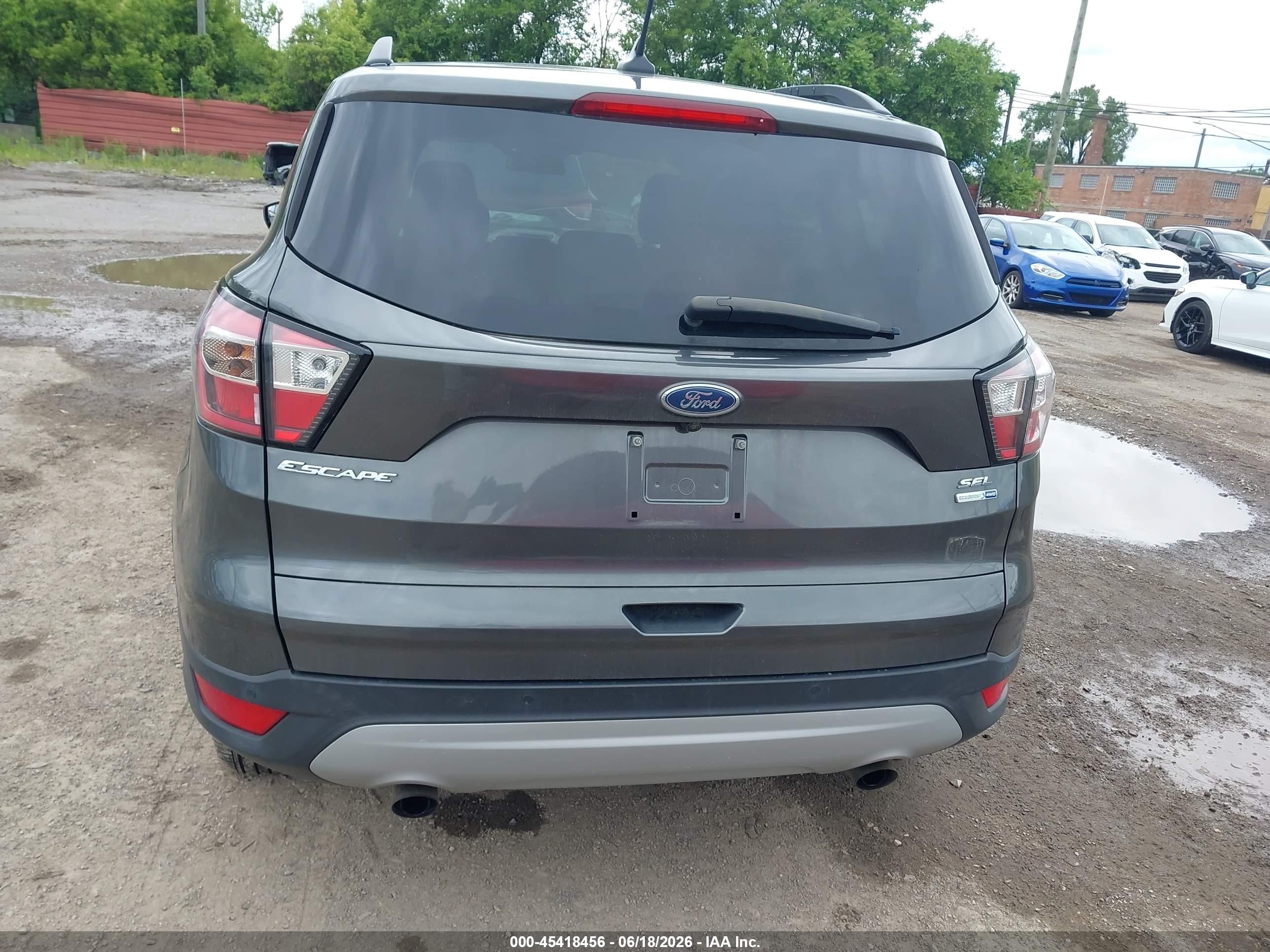 2018 Ford Escape Sel Gray vin: 1FMCU9HD5JUB30861
