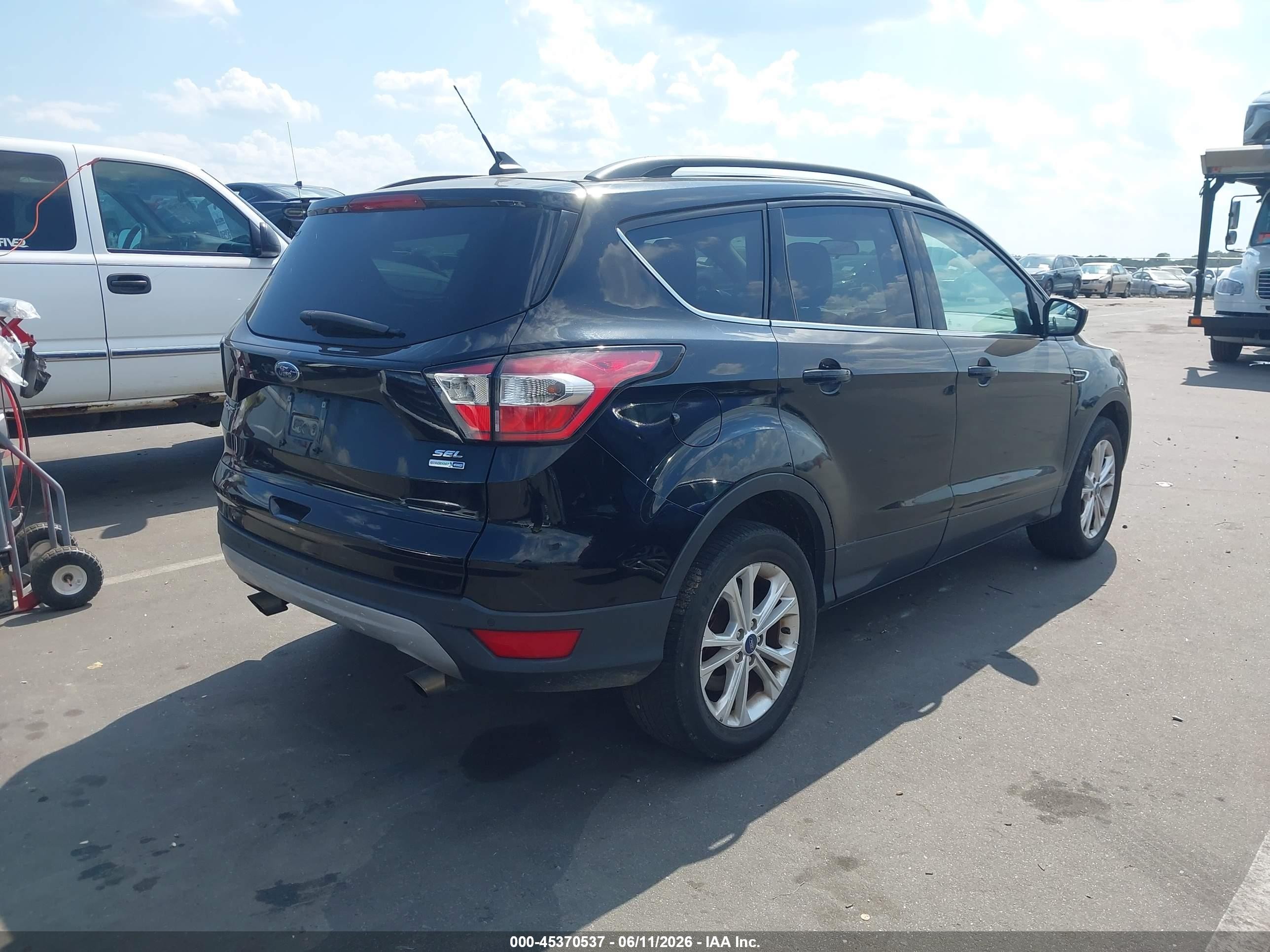 2018 Ford Escape Sel Black vin: 1FMCU9HD6JUB78658