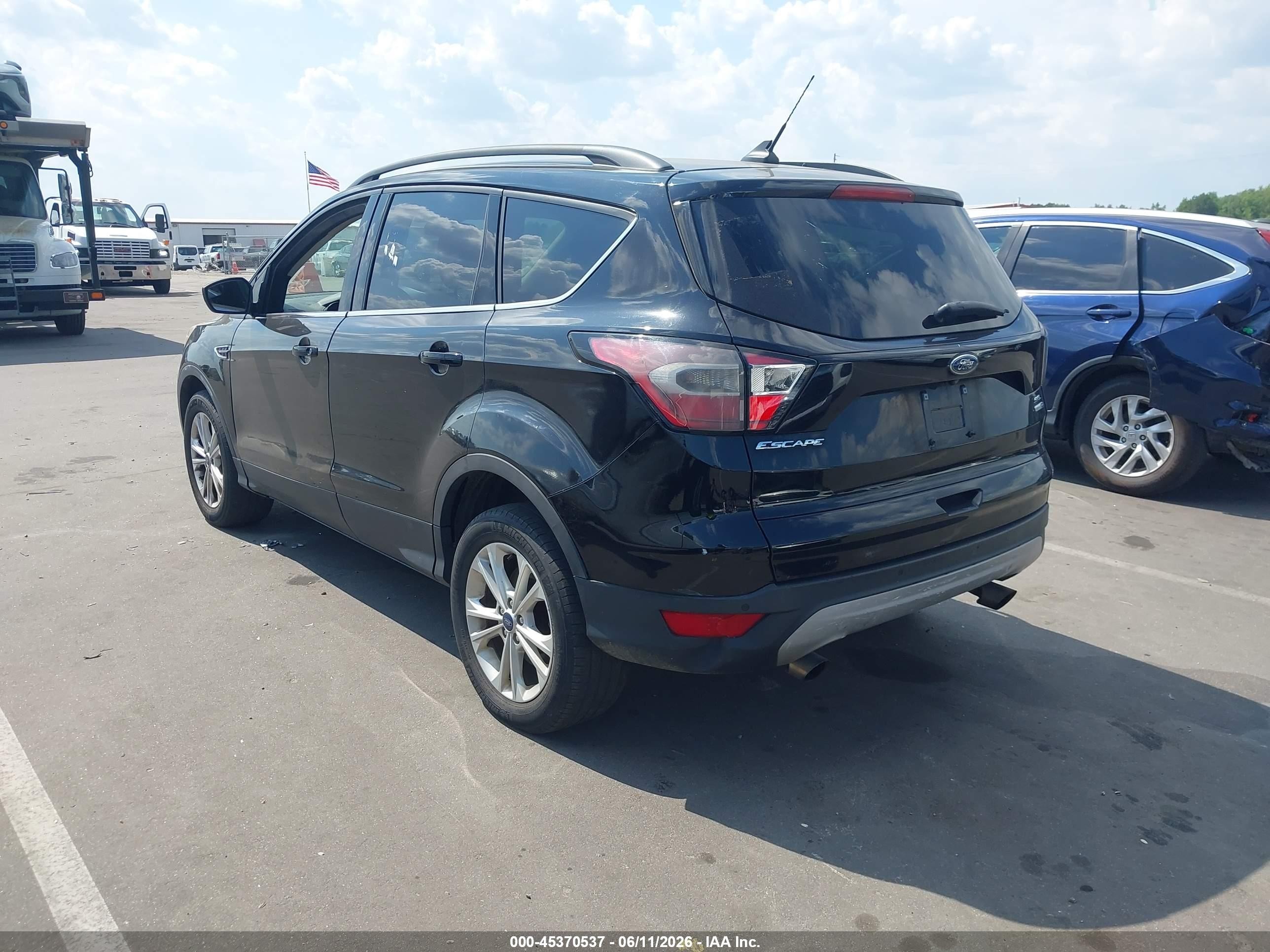 2018 Ford Escape Sel Black vin: 1FMCU9HD6JUB78658