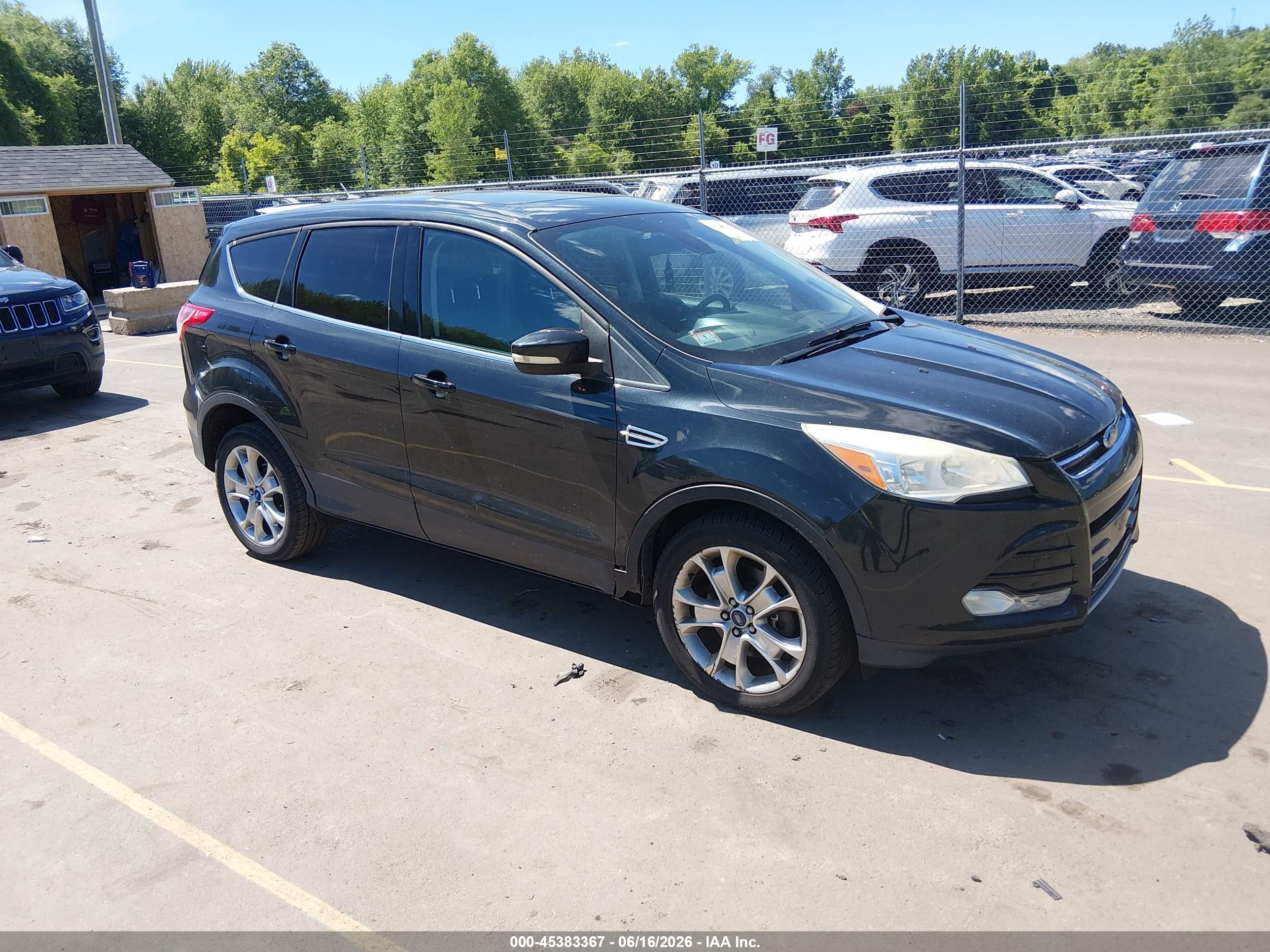 2013 Ford Escape Sel Black vin: 1FMCU9HX0DUB98872