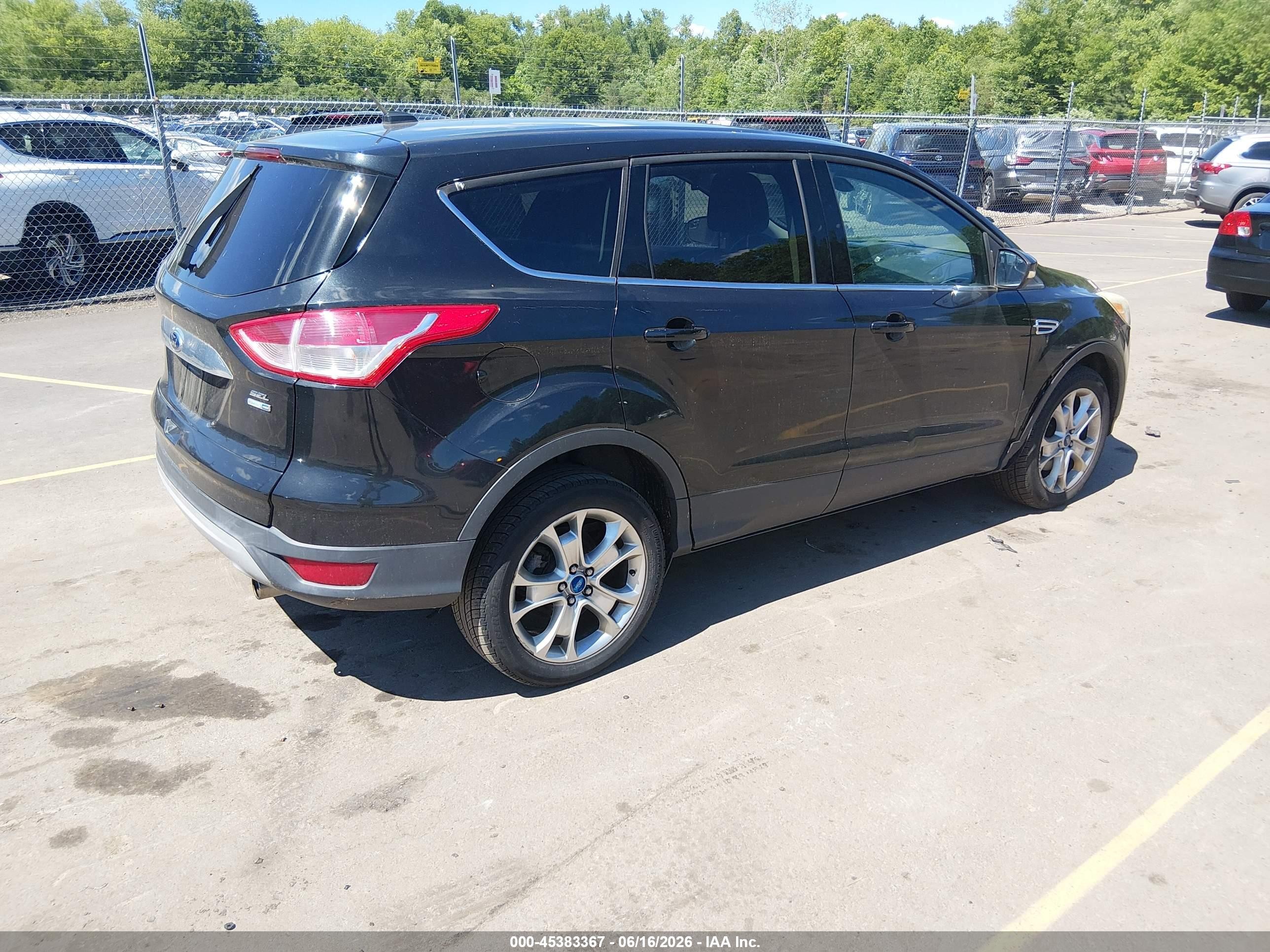2013 Ford Escape Sel Black vin: 1FMCU9HX0DUB98872