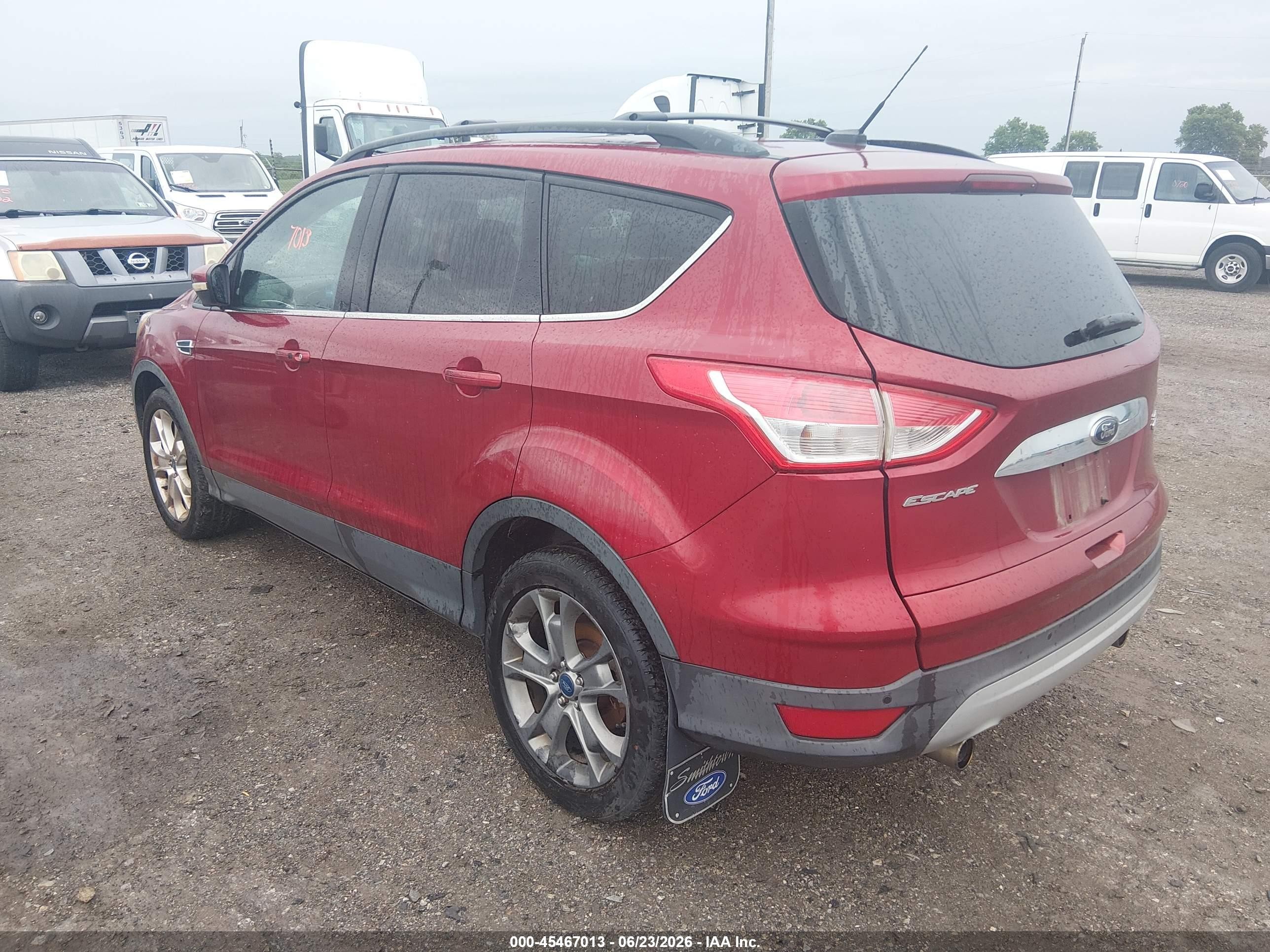2013 Ford Escape Sel Red vin: 1FMCU9HX0DUD21702
