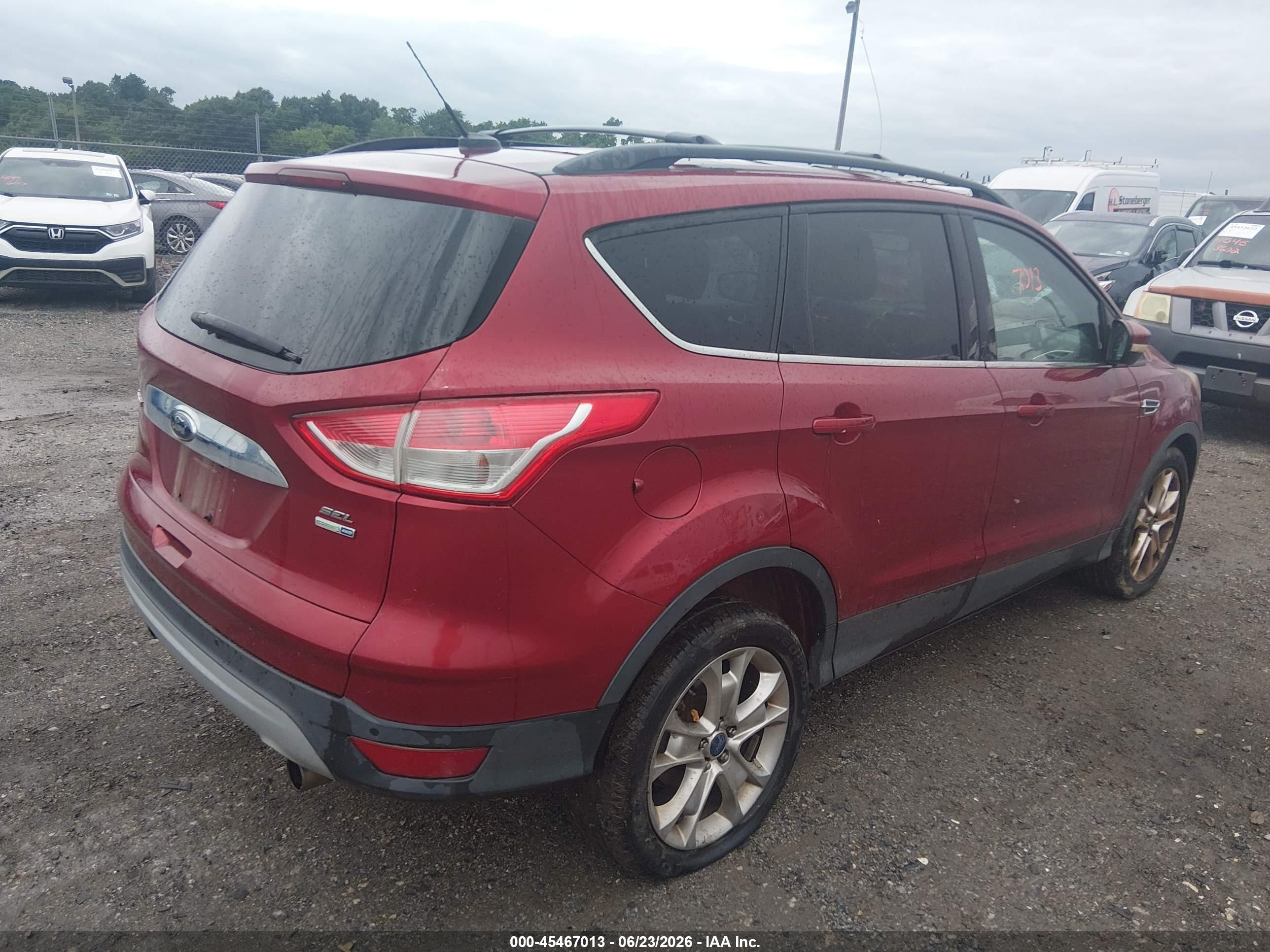 2013 Ford Escape Sel Red vin: 1FMCU9HX0DUD21702