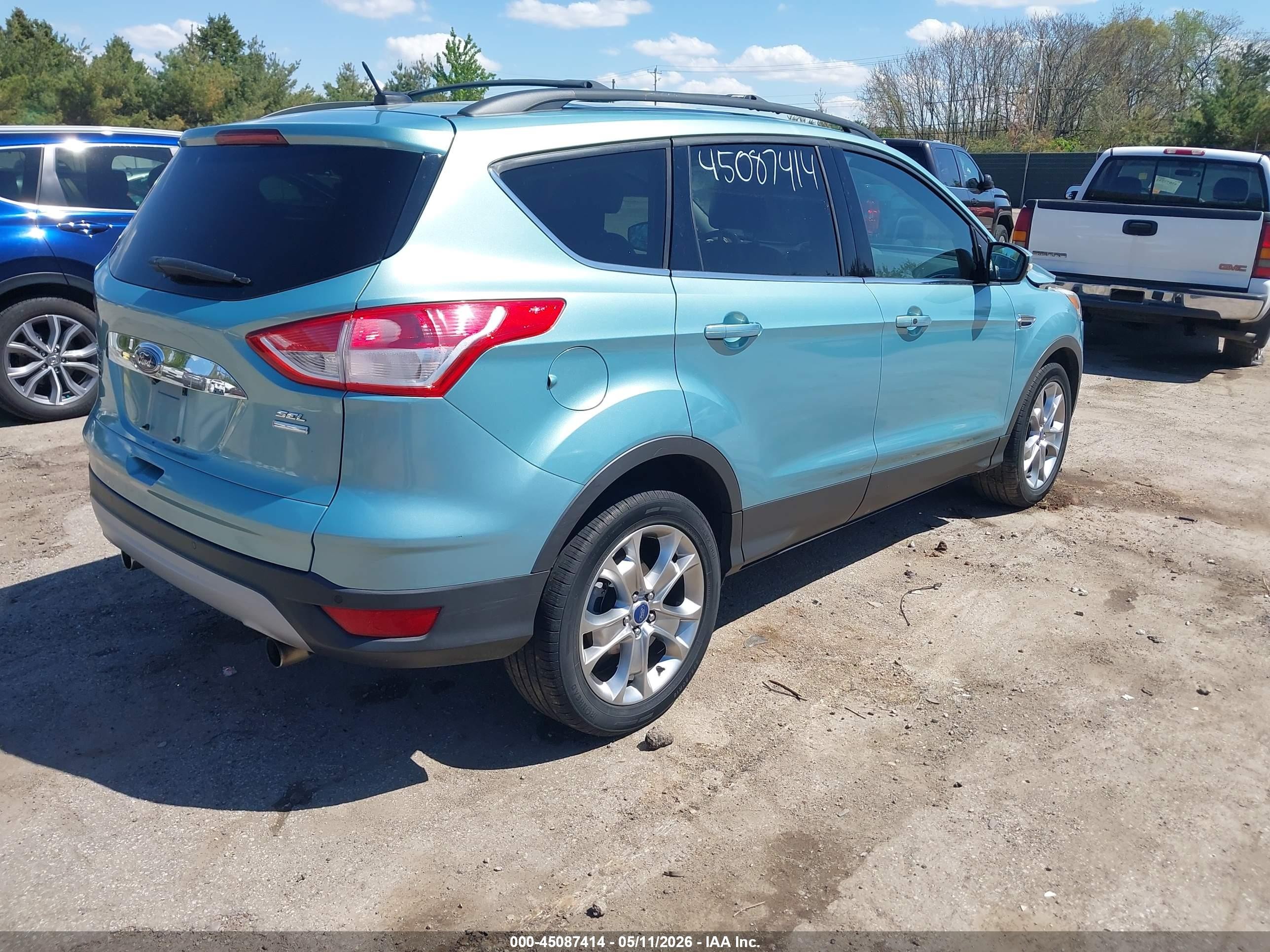 2013 Ford Escape Sel Light Blue vin: 1FMCU9HX1DUB81319