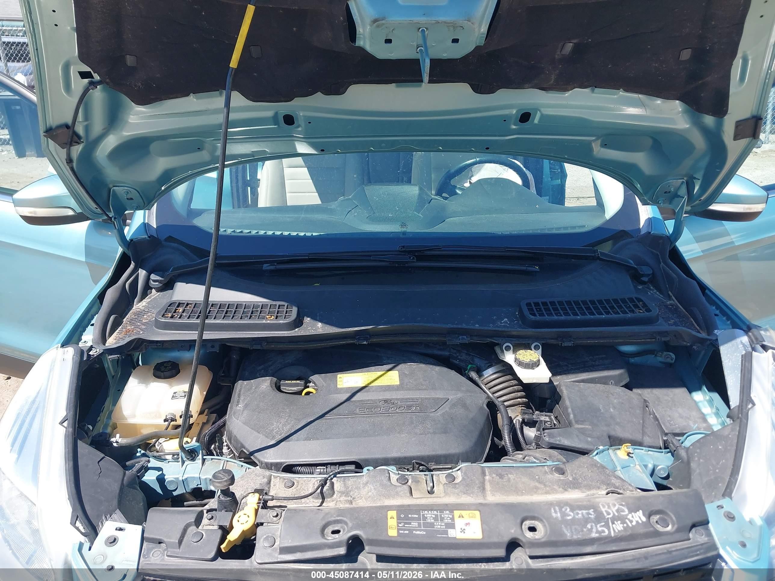 2013 Ford Escape Sel Light Blue vin: 1FMCU9HX1DUB81319