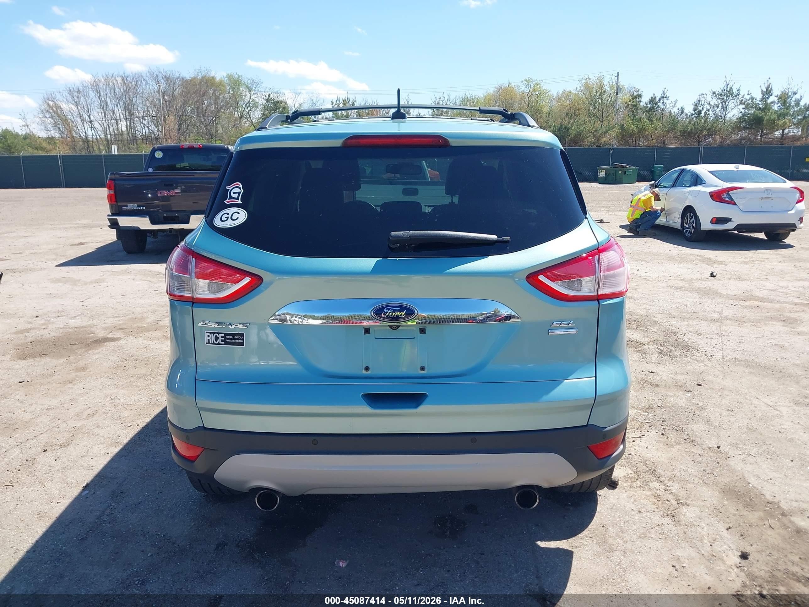 2013 Ford Escape Sel Light Blue vin: 1FMCU9HX1DUB81319