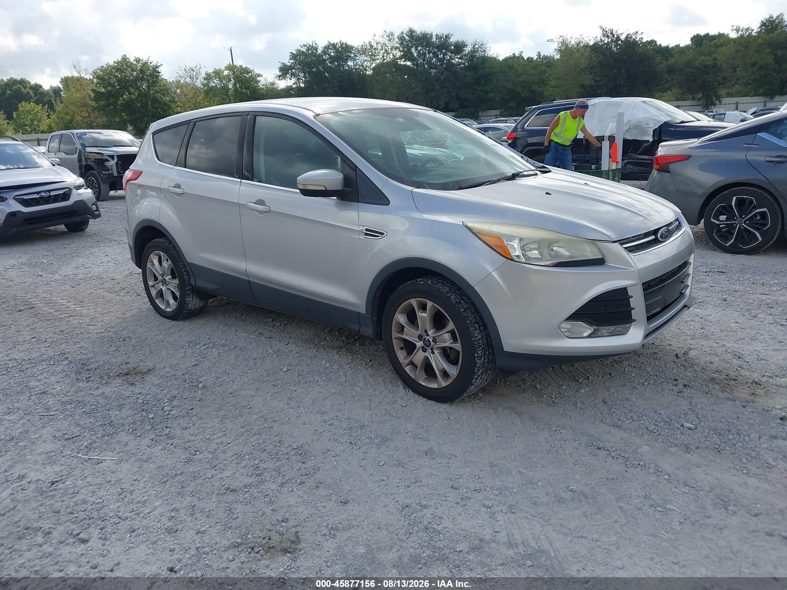 2013 Ford Escape Sel Серебряный vin: 1FMCU9HX1DUB98315