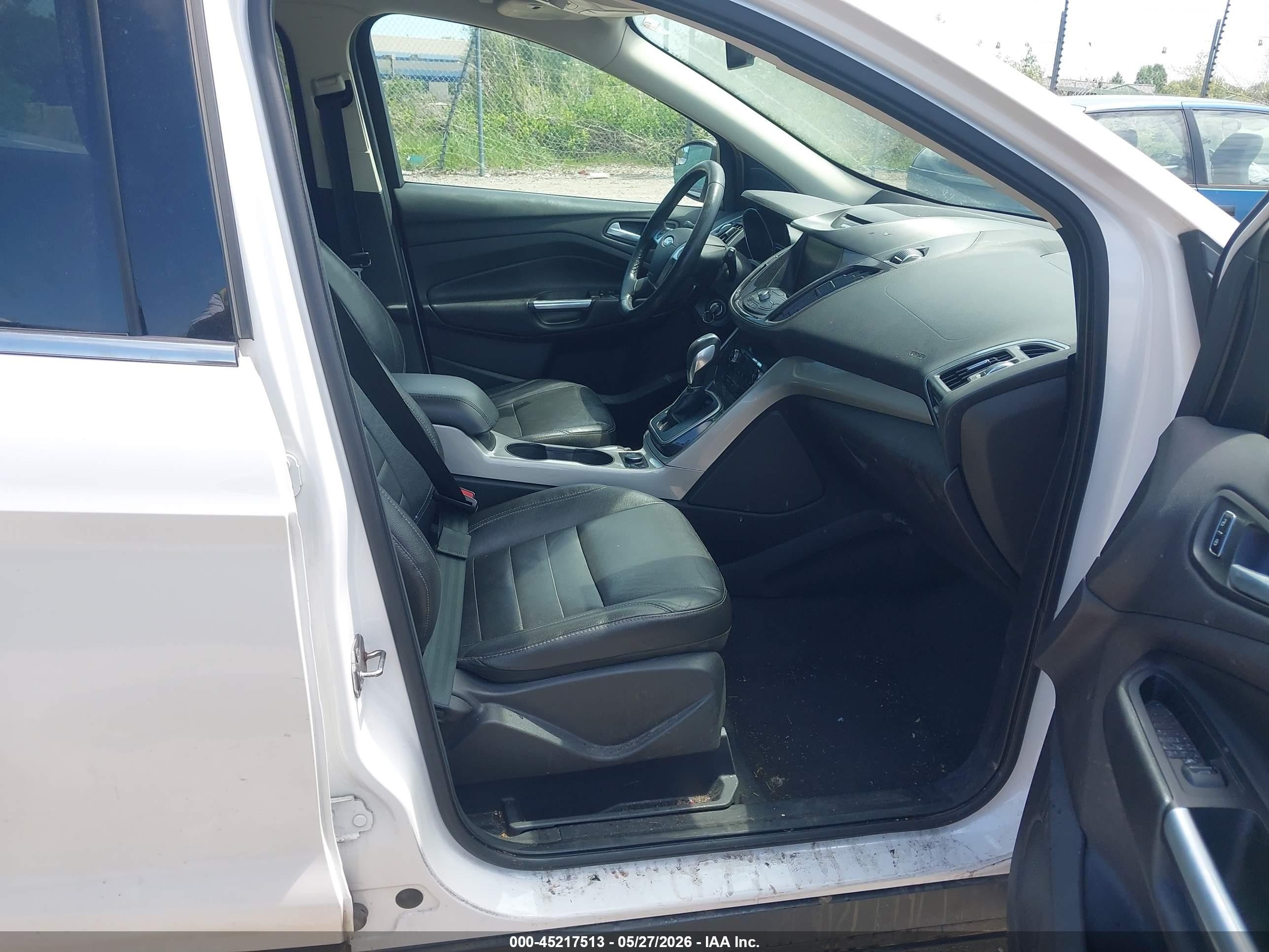 2013 Ford Escape Sel White vin: 1FMCU9HX1DUD36662