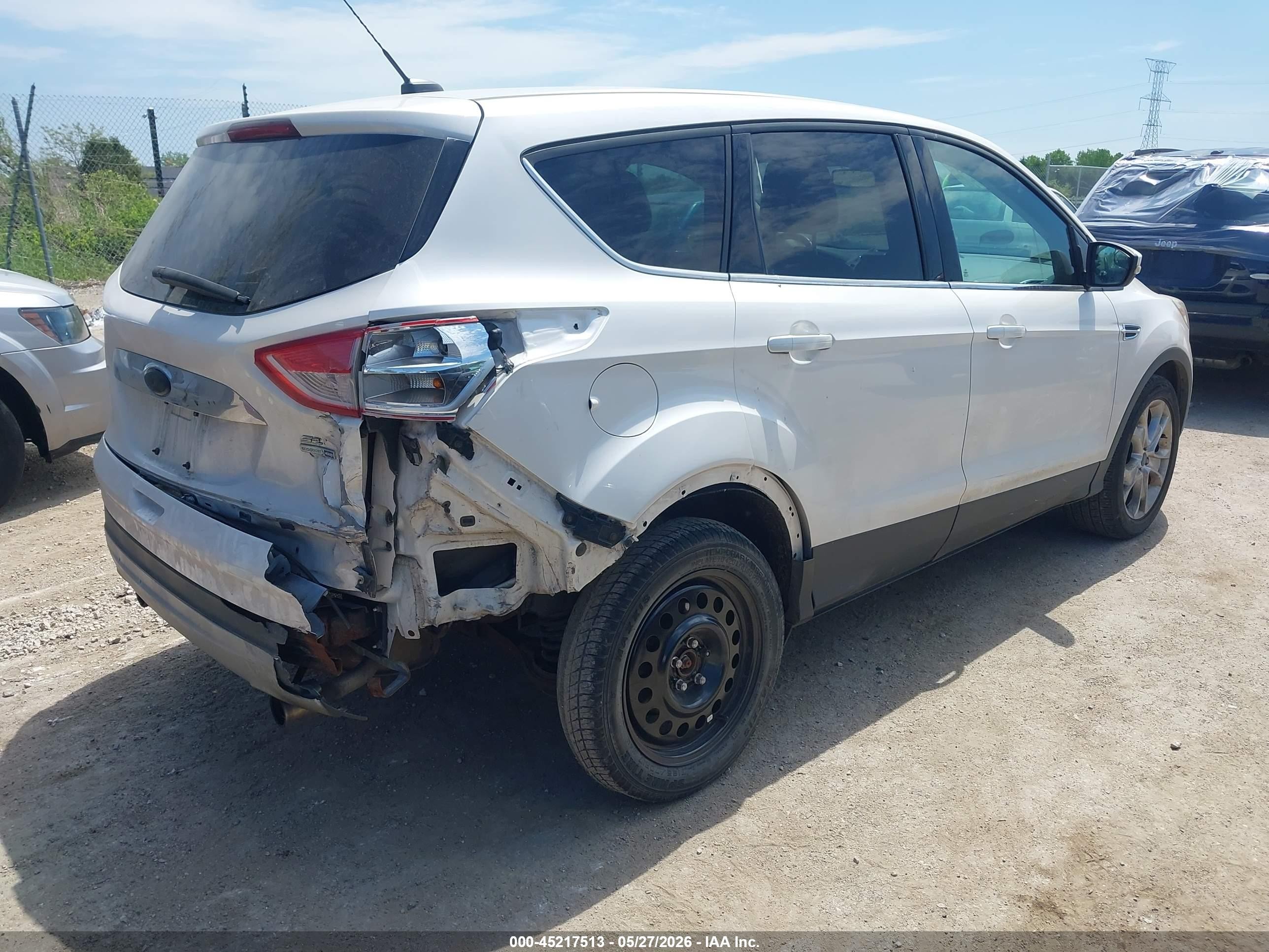 2013 Ford Escape Sel White vin: 1FMCU9HX1DUD36662