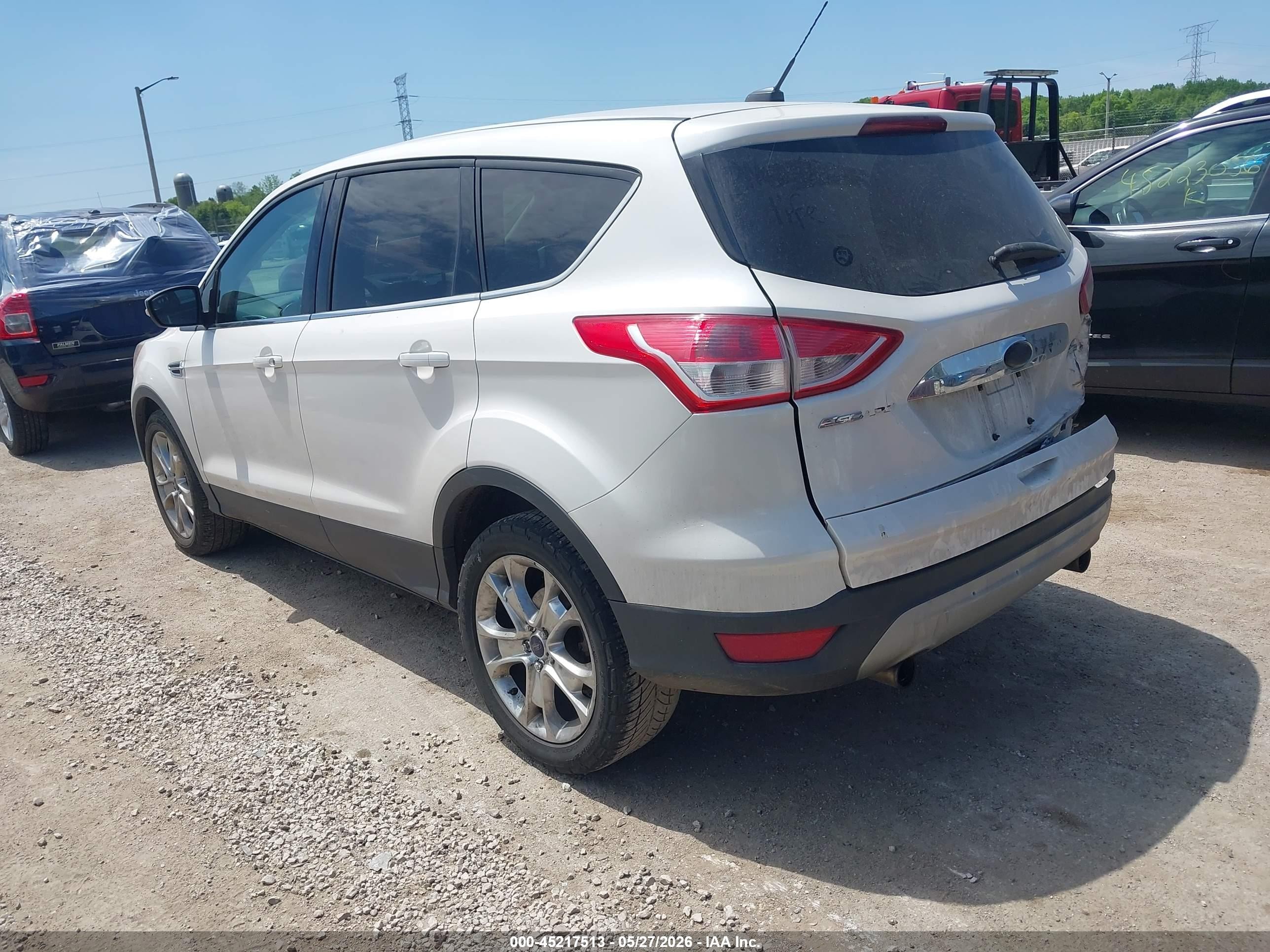 2013 Ford Escape Sel White vin: 1FMCU9HX1DUD36662